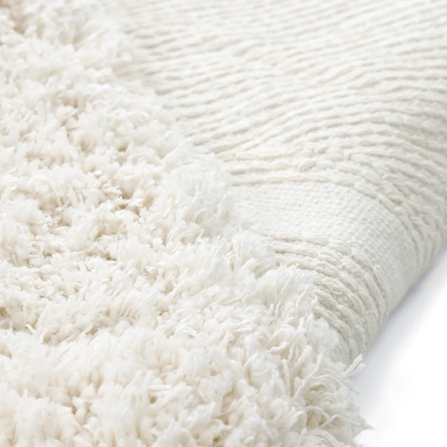 Ryamattor - Lindos Natural Cotton Shaggy (vit)