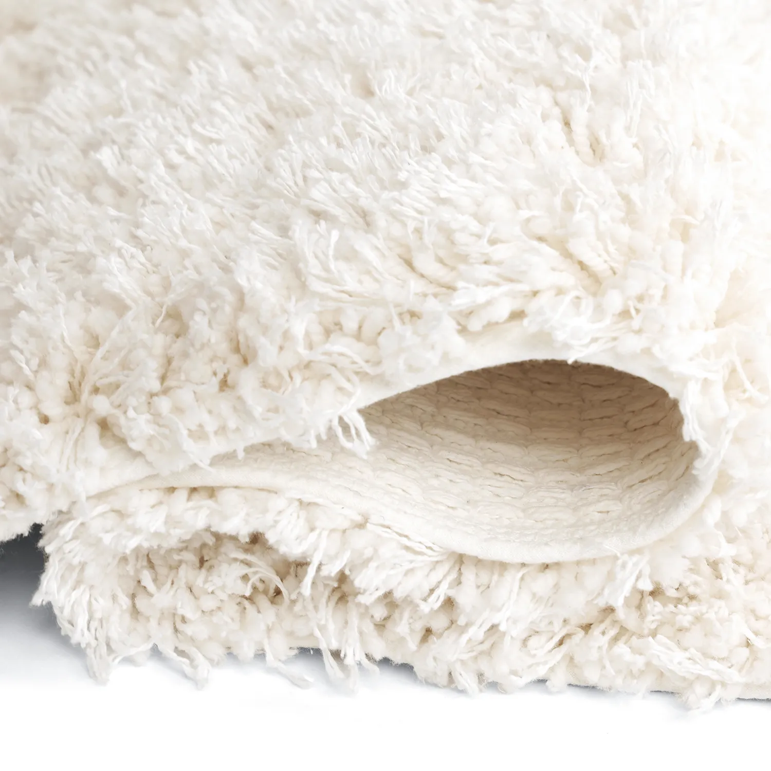 Ryamattor - Lindos Natural Cotton Shaggy (vit)