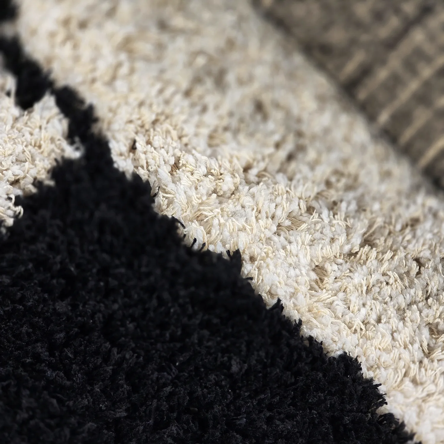 Ryamattor - Marvao Natural Cotton Shaggy (offwhite/svart)