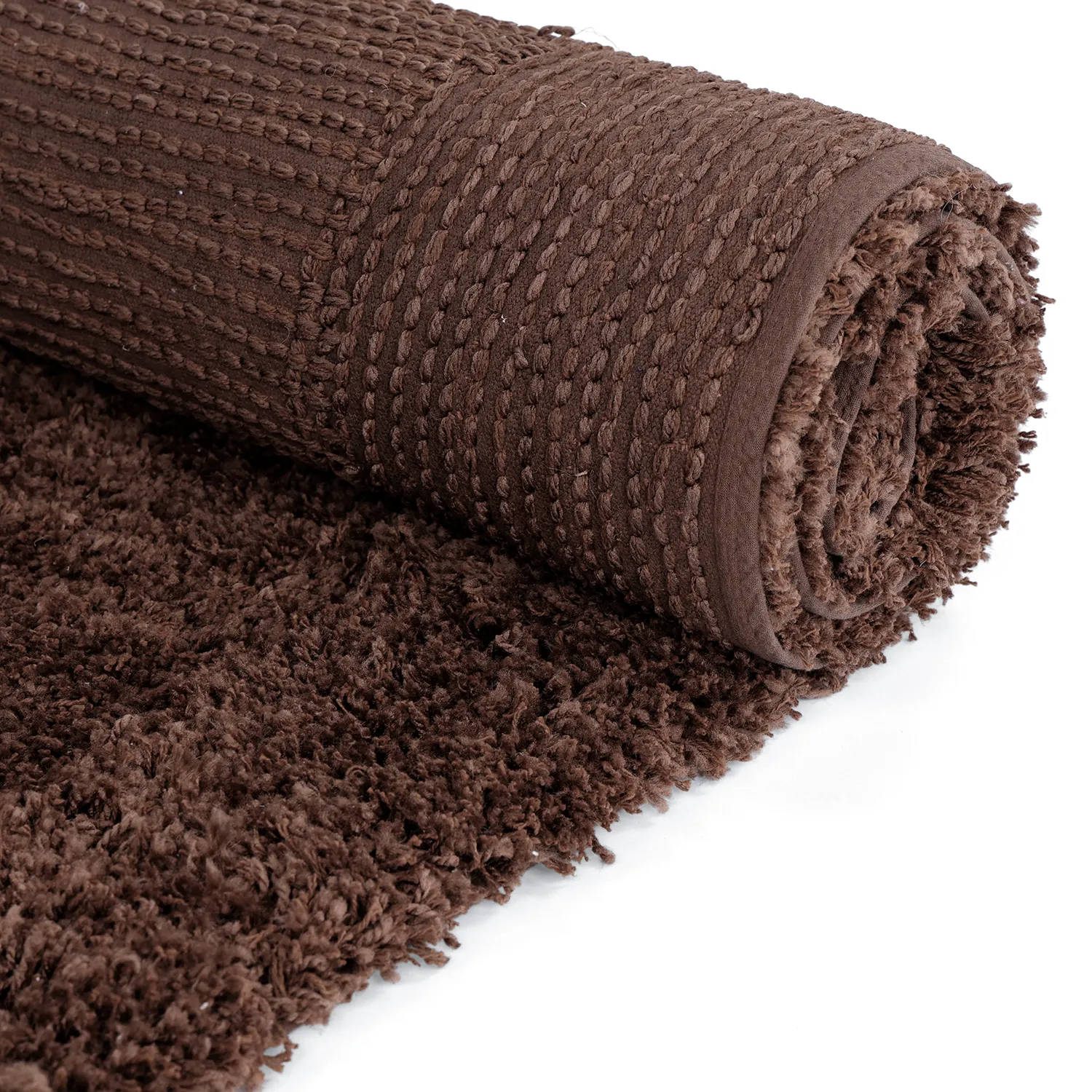 Ryamattor - Molyvos Natural Cotton Shaggy (brun)