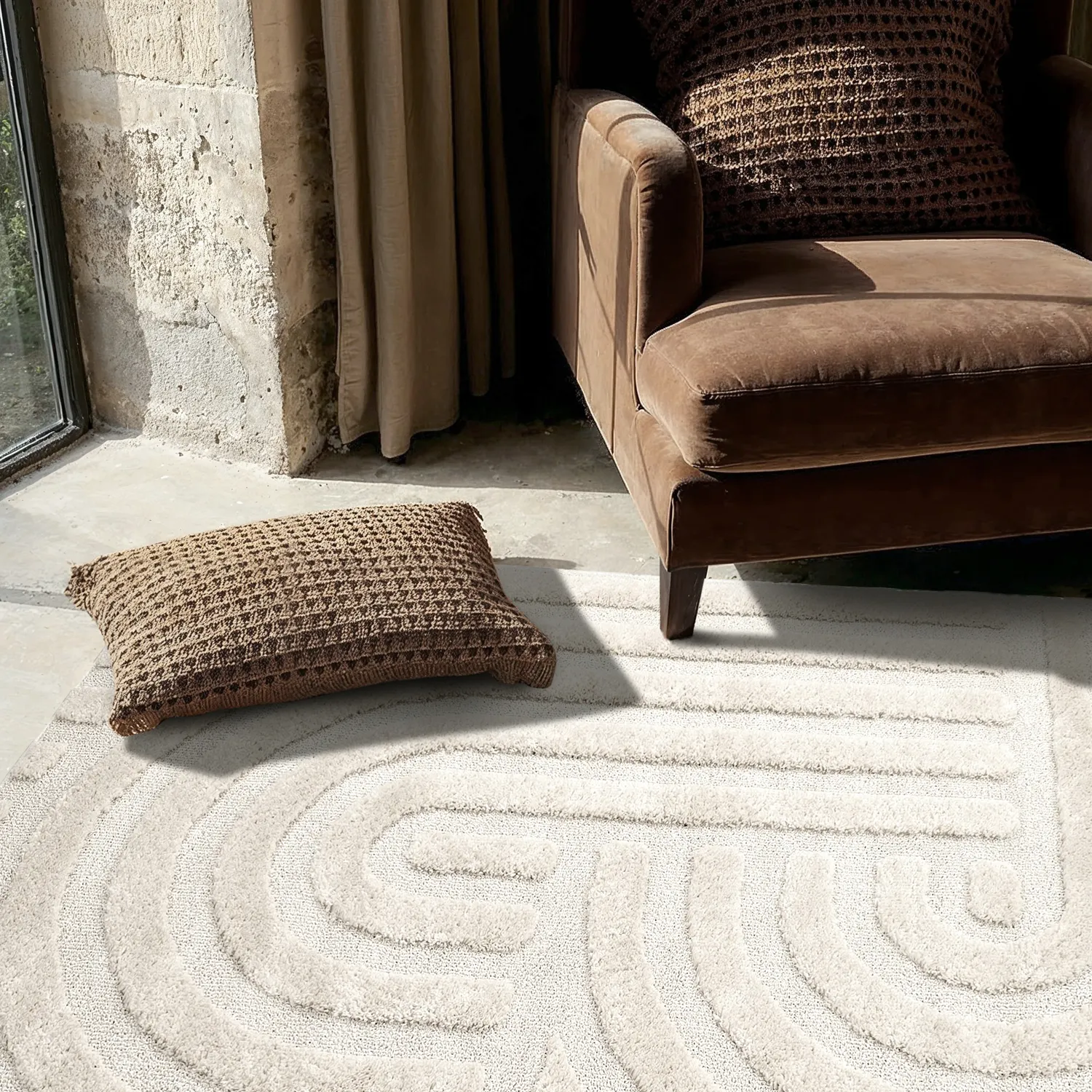 Koberce s dlhým vlasom - Naha (off white)