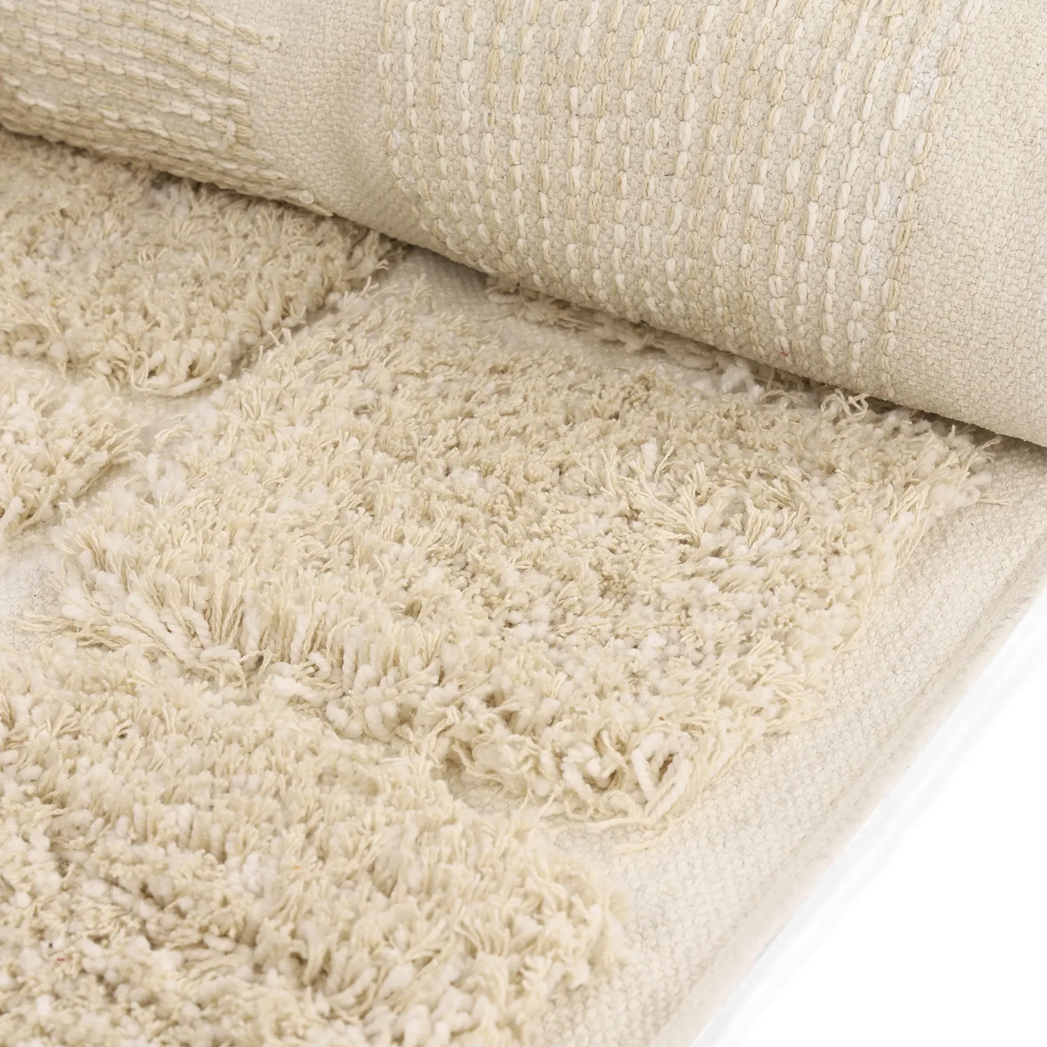 Ryamattor - Otranto Natural Cotton Shaggy (offwhite)