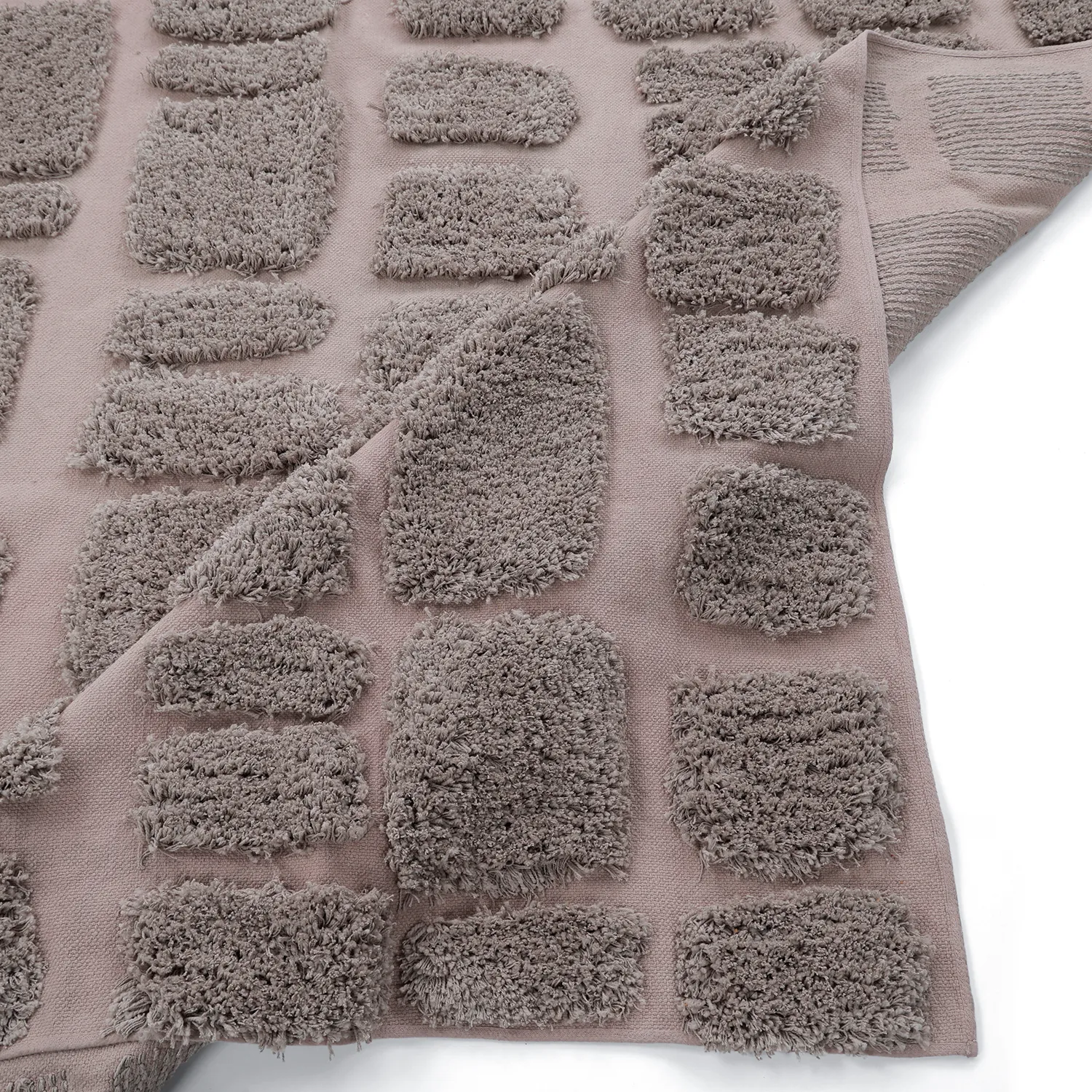 Ryamattor - Otranto Natural Cotton Shaggy (taupe)