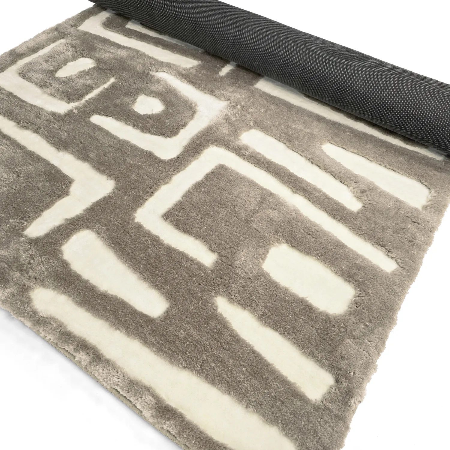 Koberce s dlhým vlasom - Palmyra (béžová/biela)