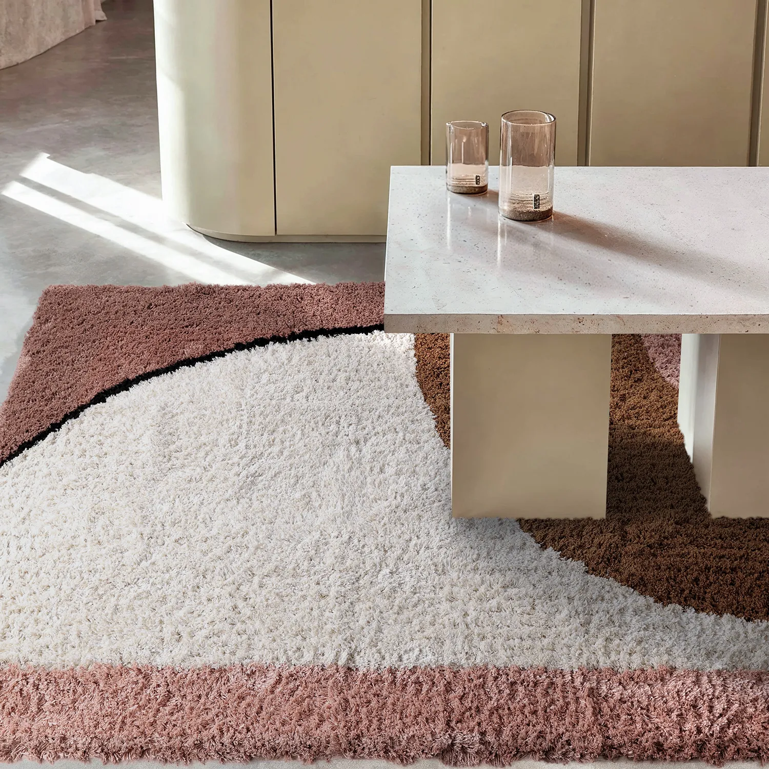 Ryamattor - Perast Natural Cotton Shaggy (multi)