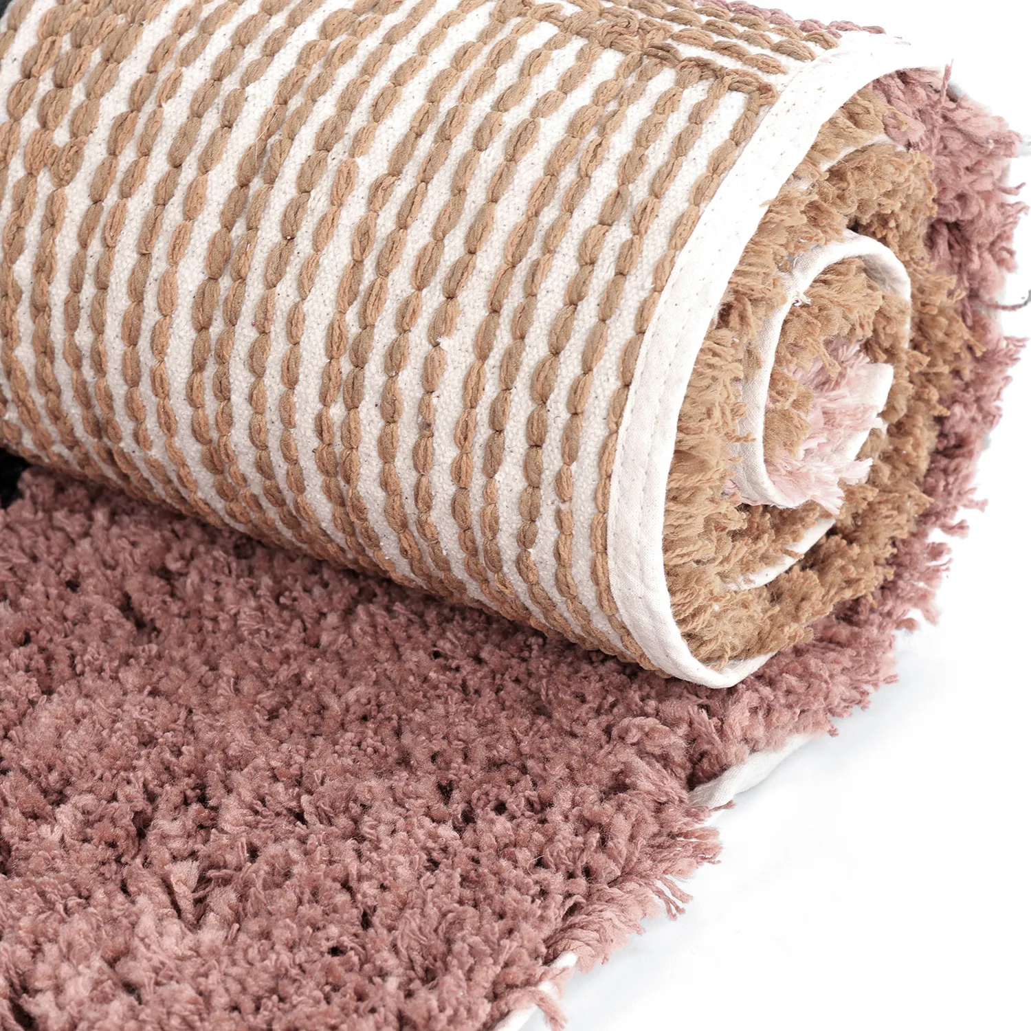 Ryamattor - Perast Natural Cotton Shaggy (multi)