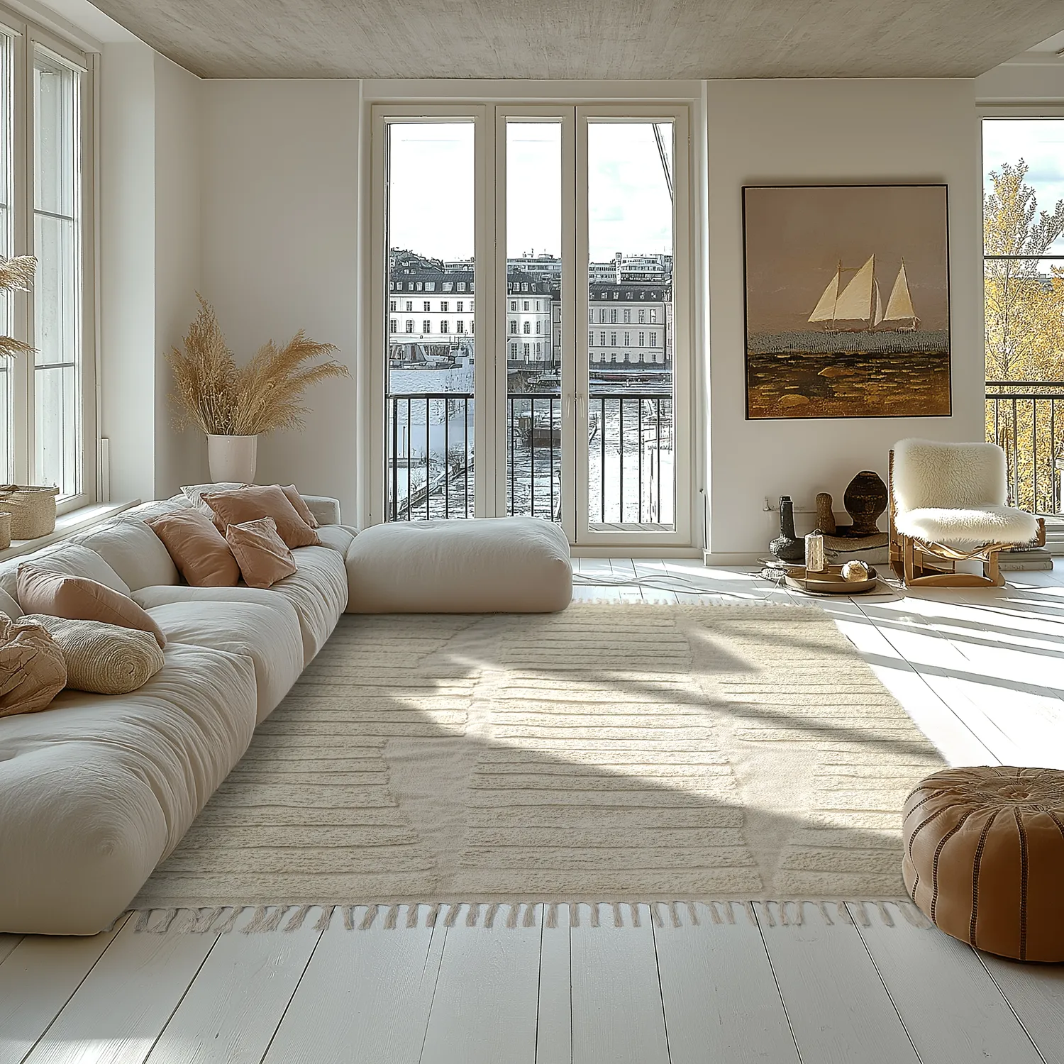 Koberce s dlhým vlasom - Rani Natural Cotton Shaggy (béžová)