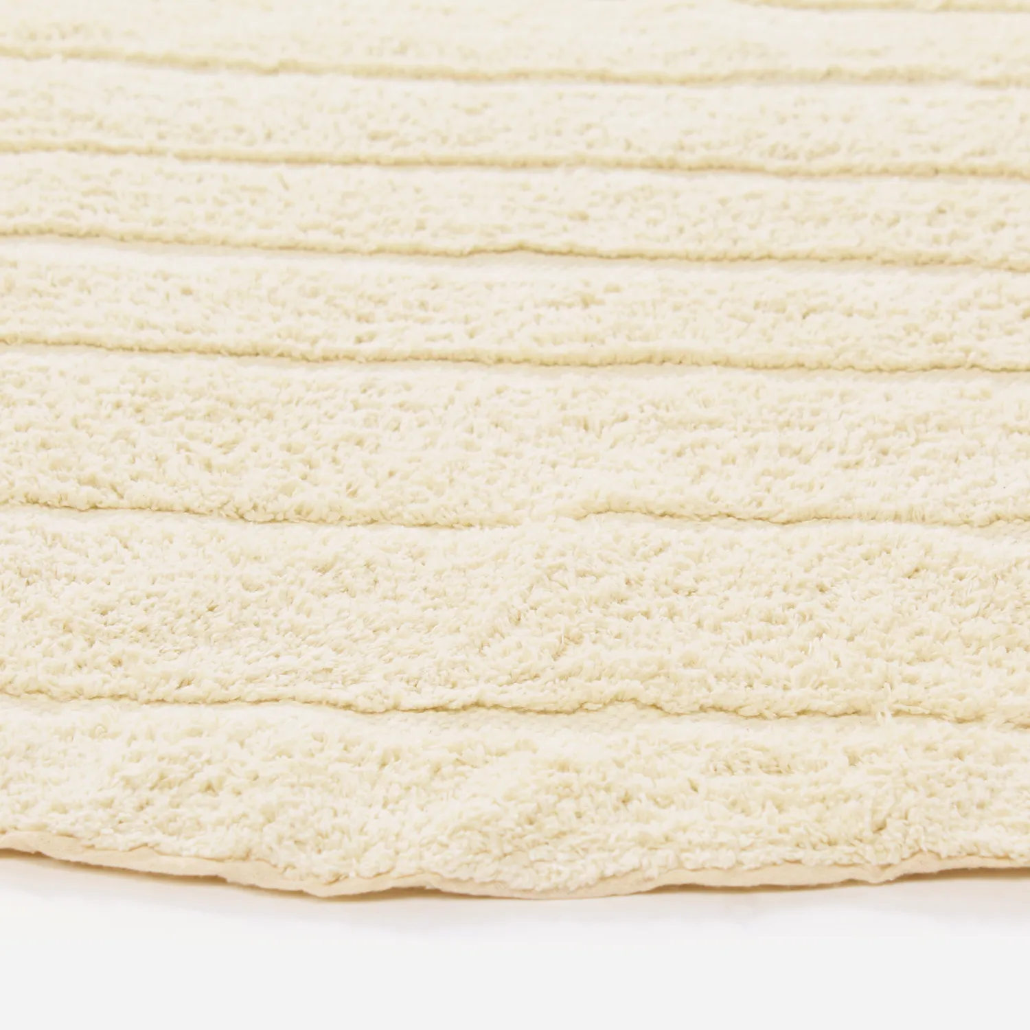 Kolo koberce - Rani Natural Cotton Shaggy (béžová)