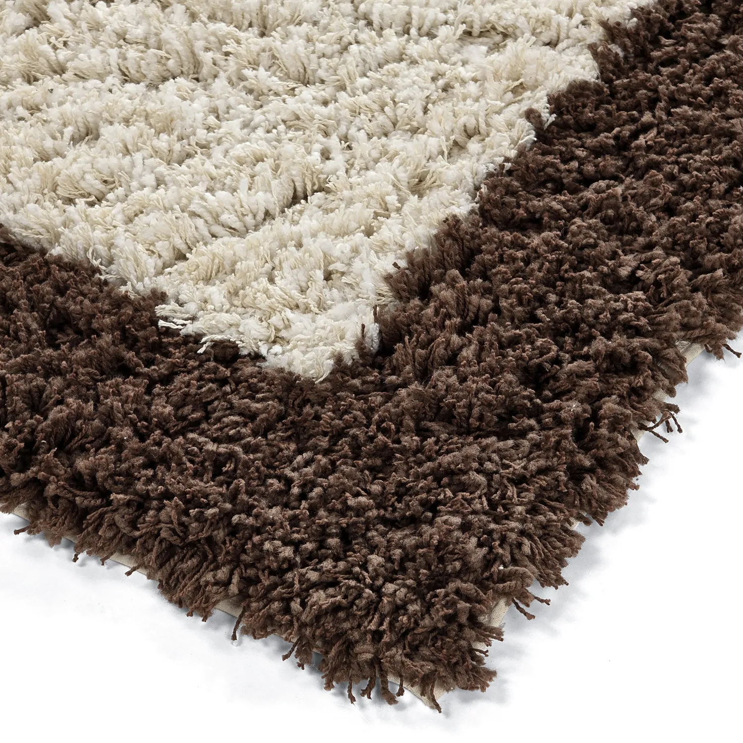 Ryamattor - Sagres Natural Cotton Shaggy (offwhite/brun)