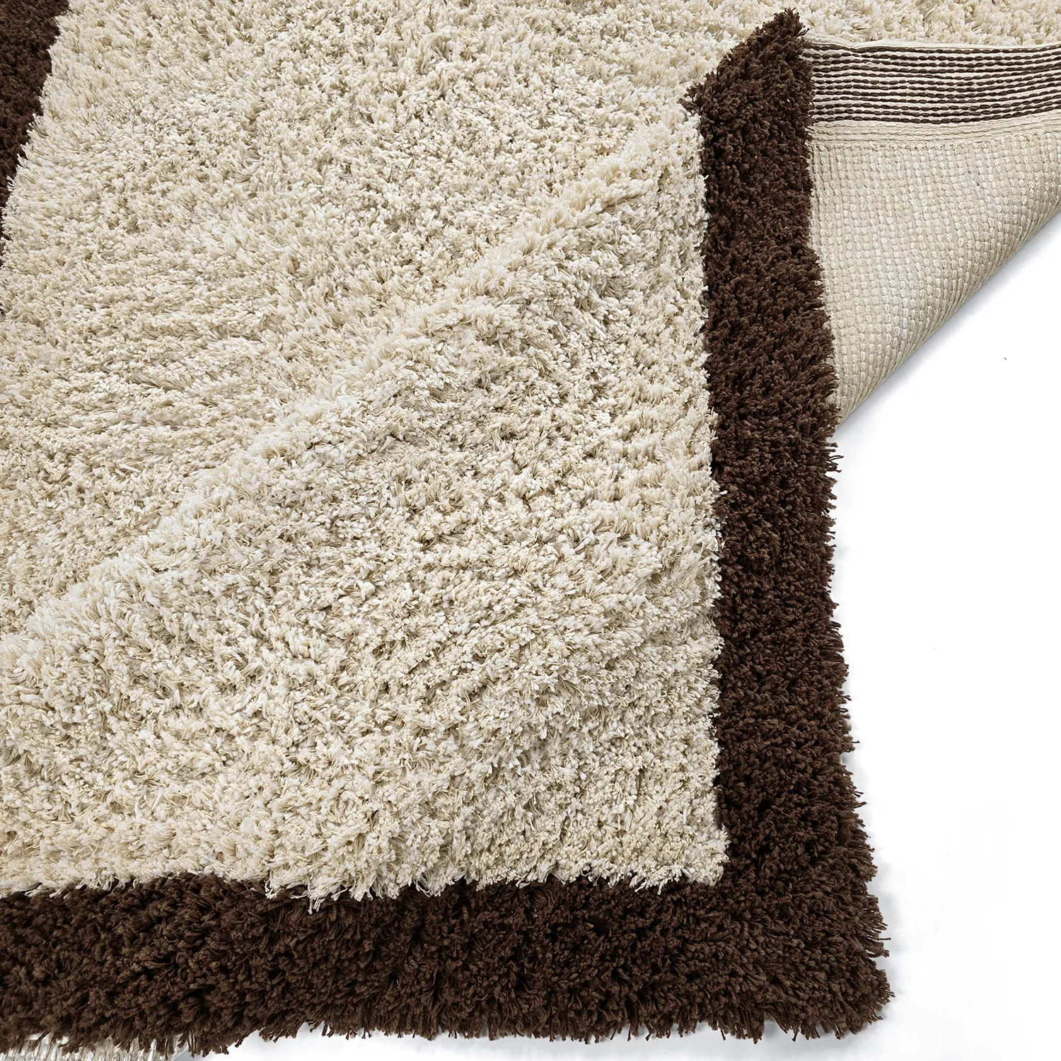 Ryamattor - Sagres Natural Cotton Shaggy (offwhite/brun)