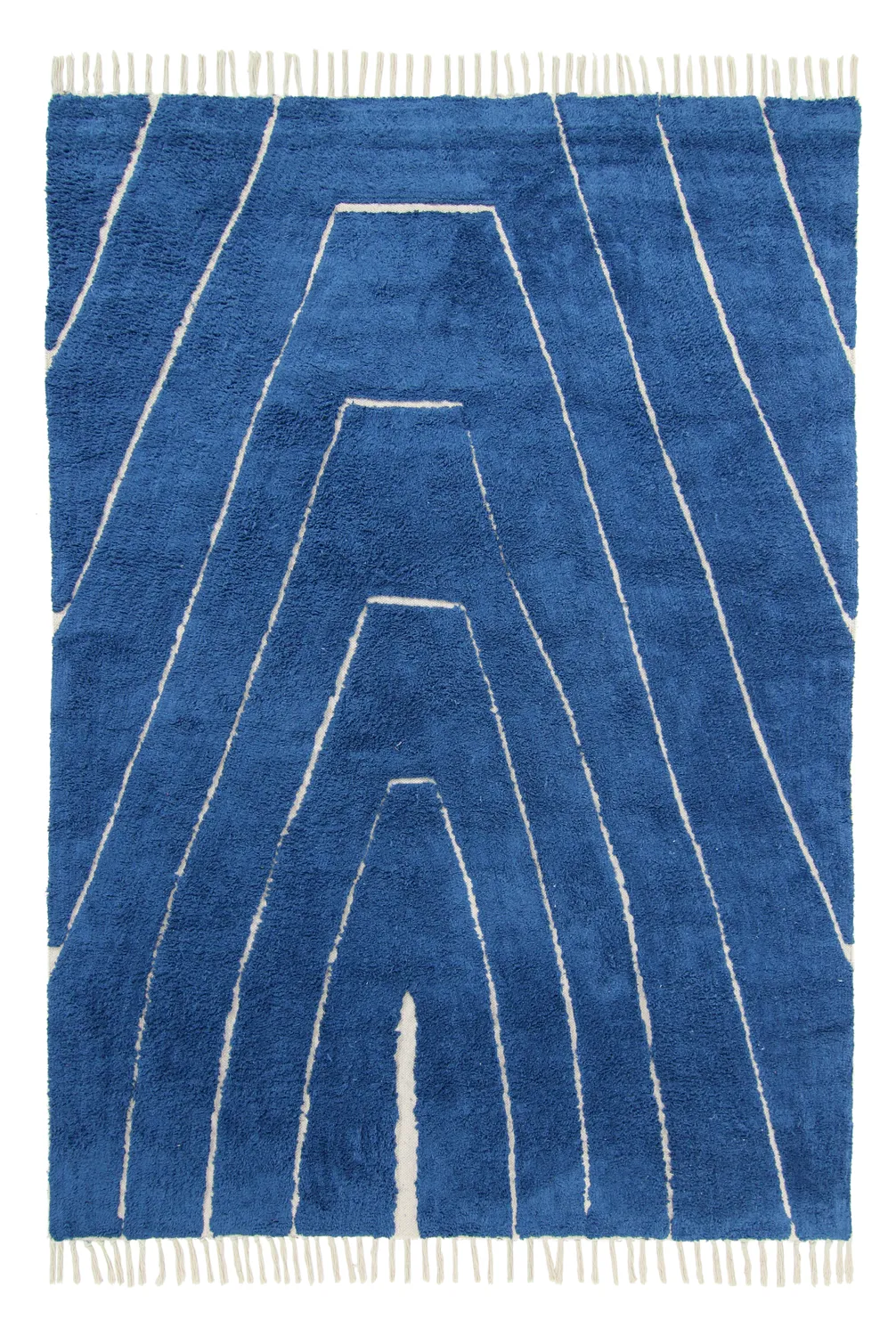 Koberce s dlhým vlasom - Sivia Natural Cotton Shaggy (modrá)