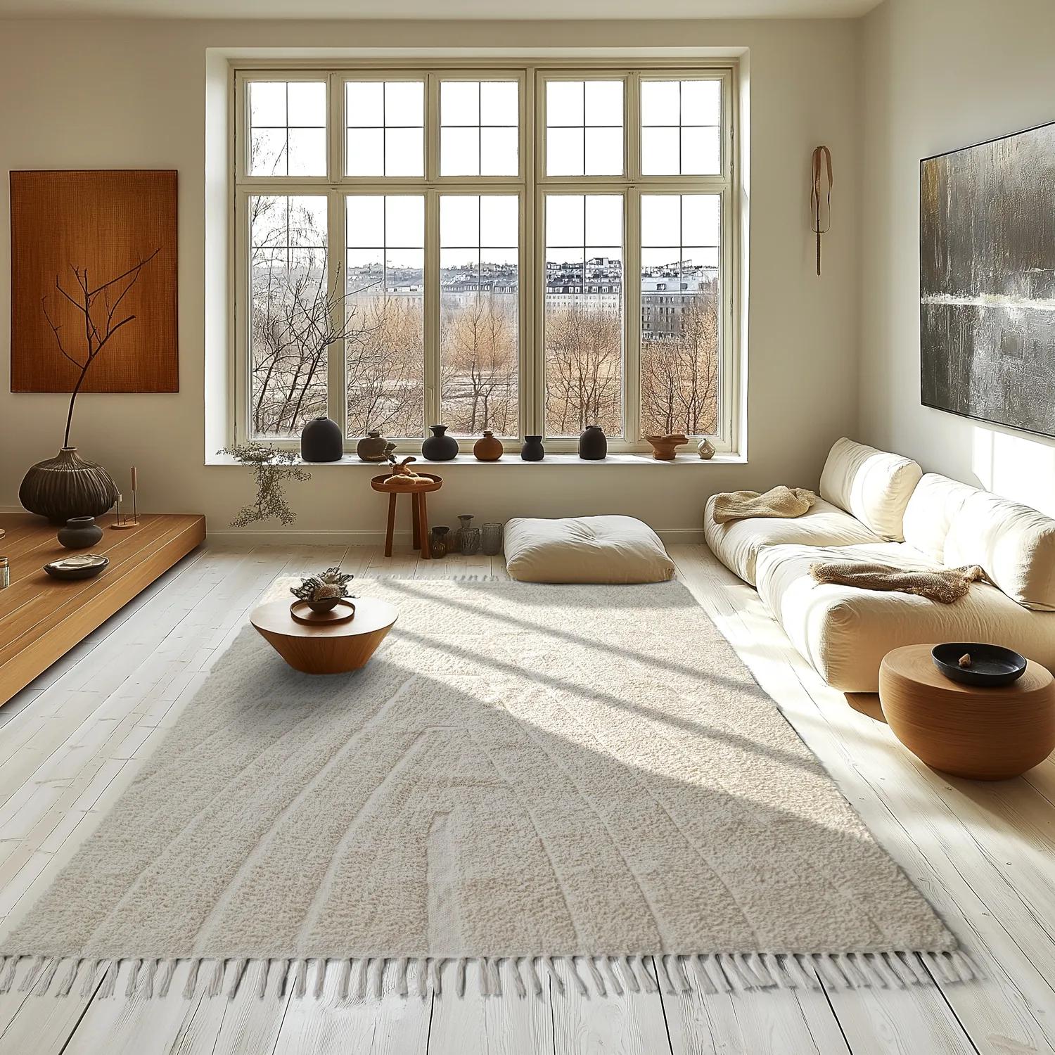 Koberce s dlhým vlasom - Sivia Natural Cotton Shaggy (offwhite)