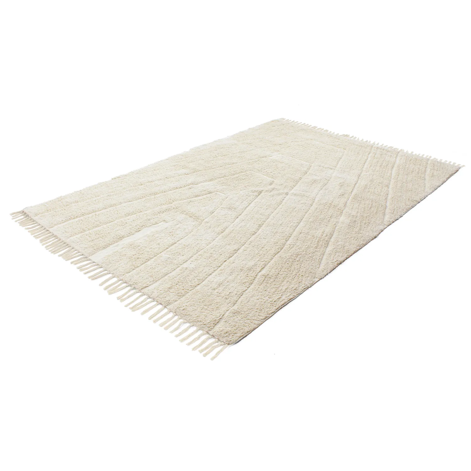 Koberce s dlhým vlasom - Sivia Natural Cotton Shaggy (offwhite)