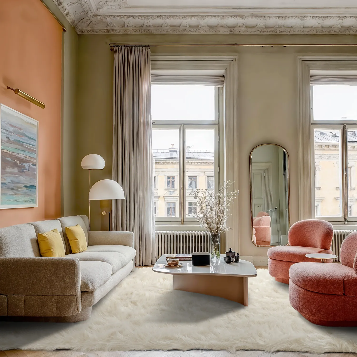 Koberce s dlhým vlasom - Sohar (béžová)