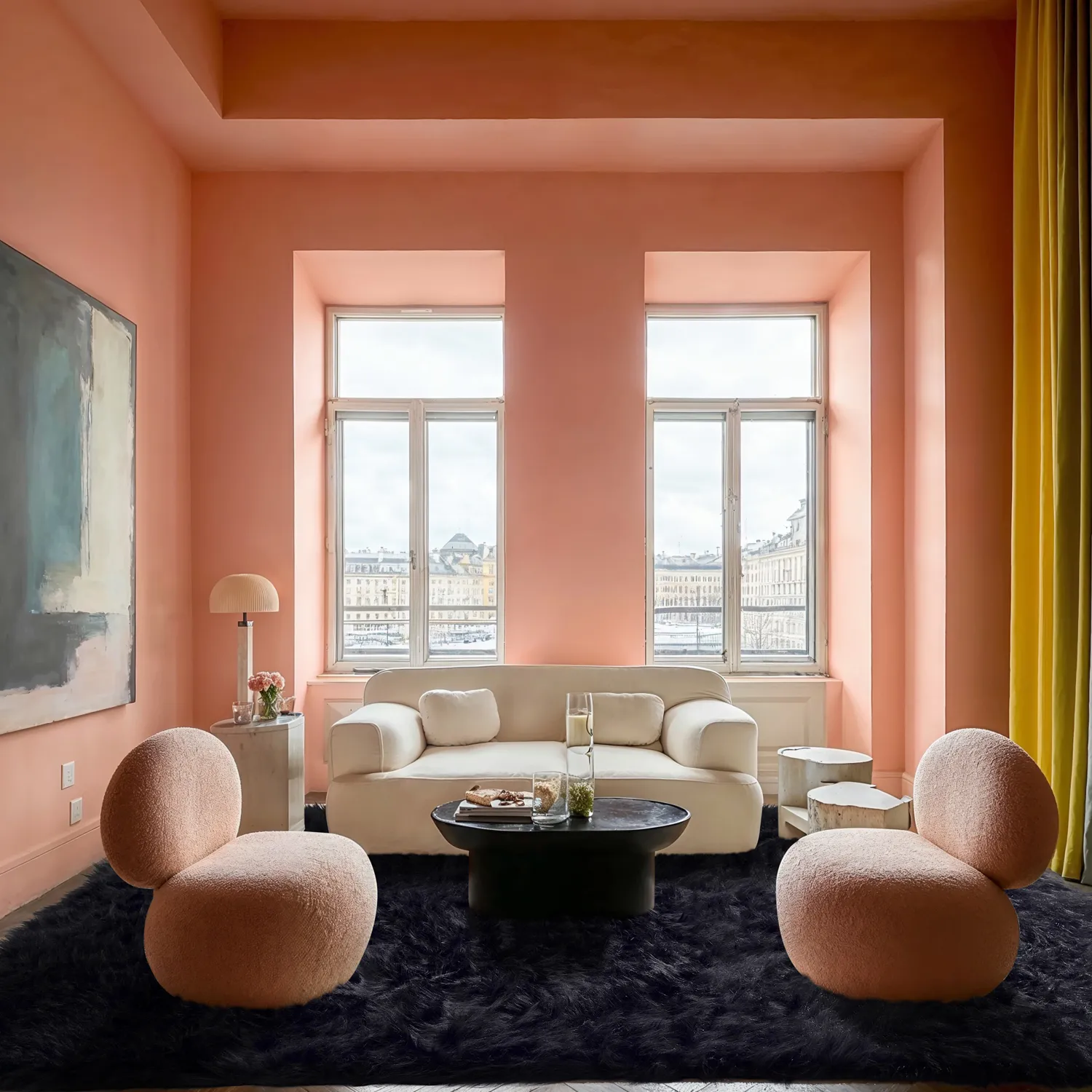 Koberce s dlhým vlasom - Sohar (čierna)