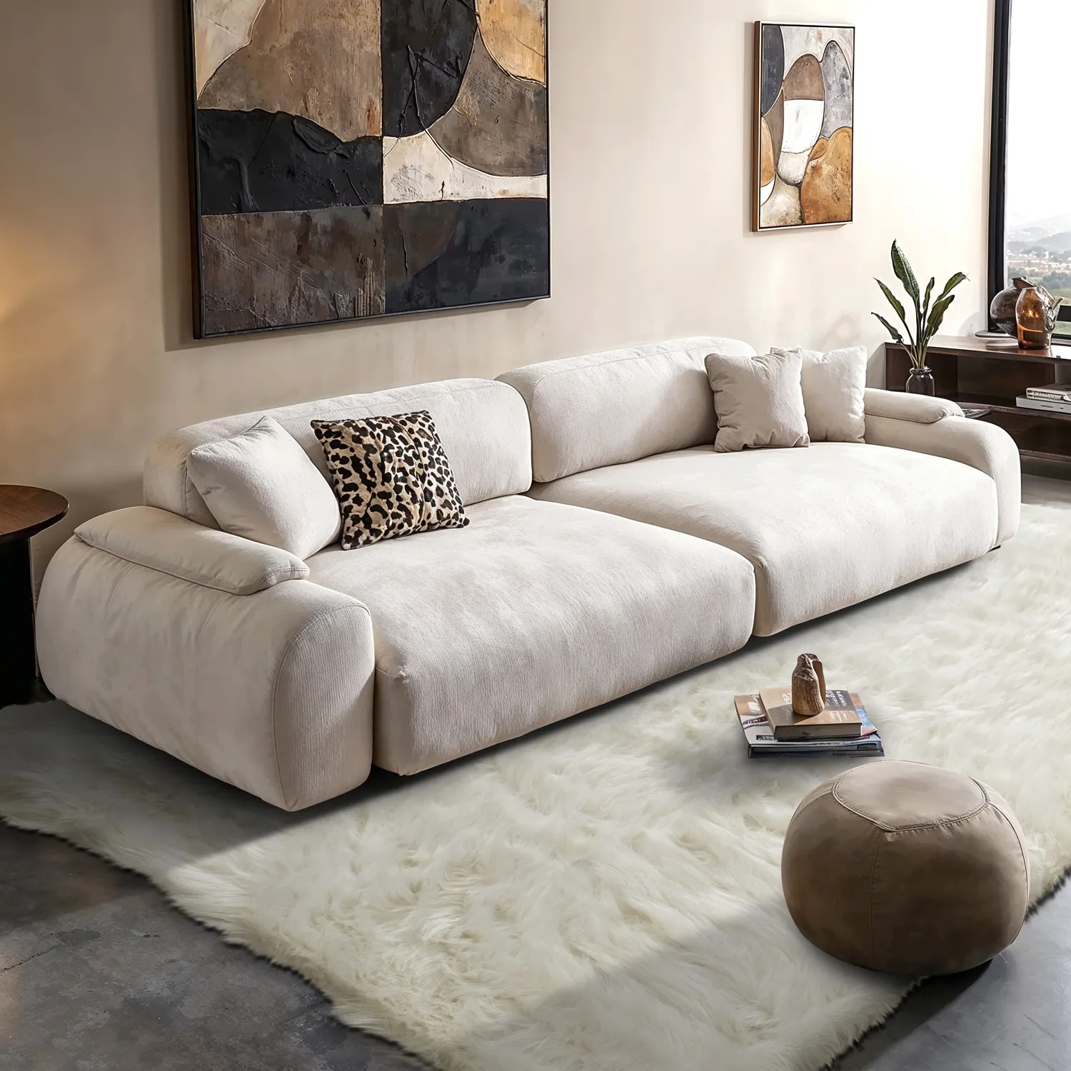 Koberce s dlhým vlasom - Sohar (biela)