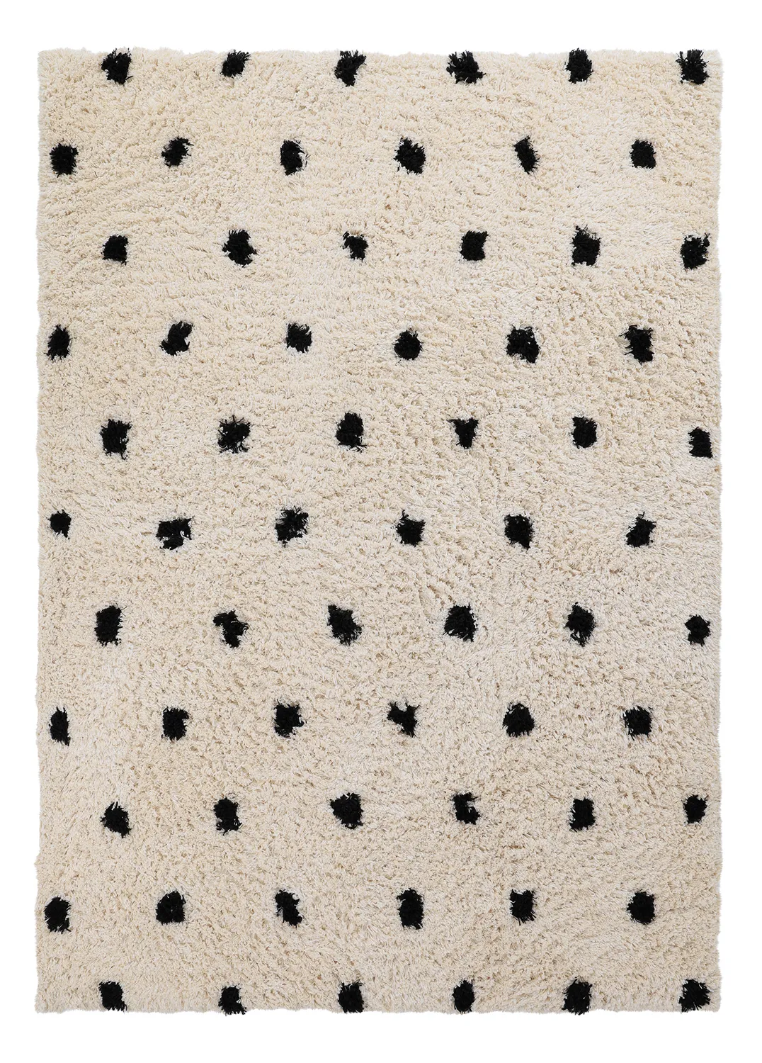 Ryamattor - Soria Natural Cotton Shaggy (offwhite/svart)