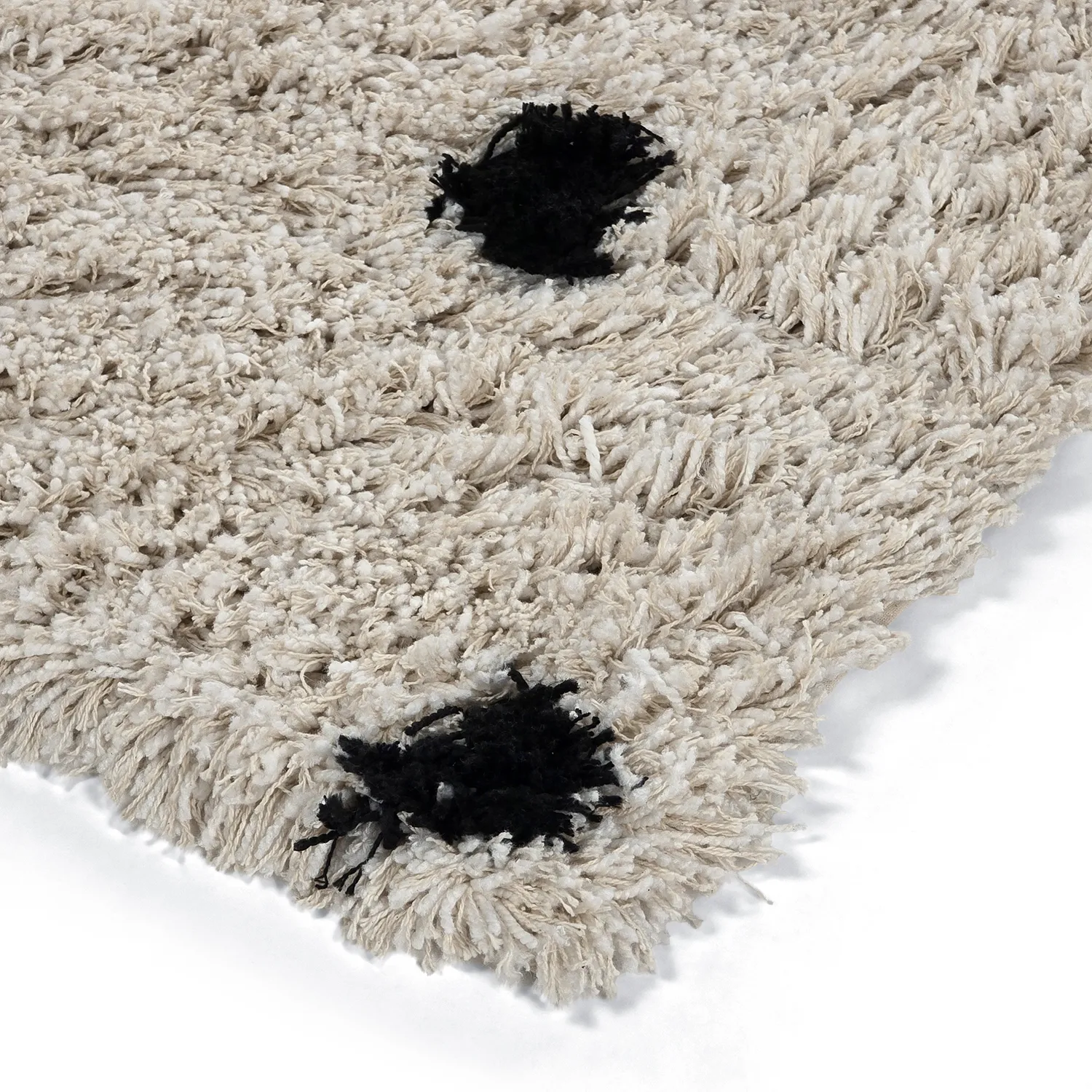 Ryamattor - Soria Natural Cotton Shaggy (offwhite/svart)