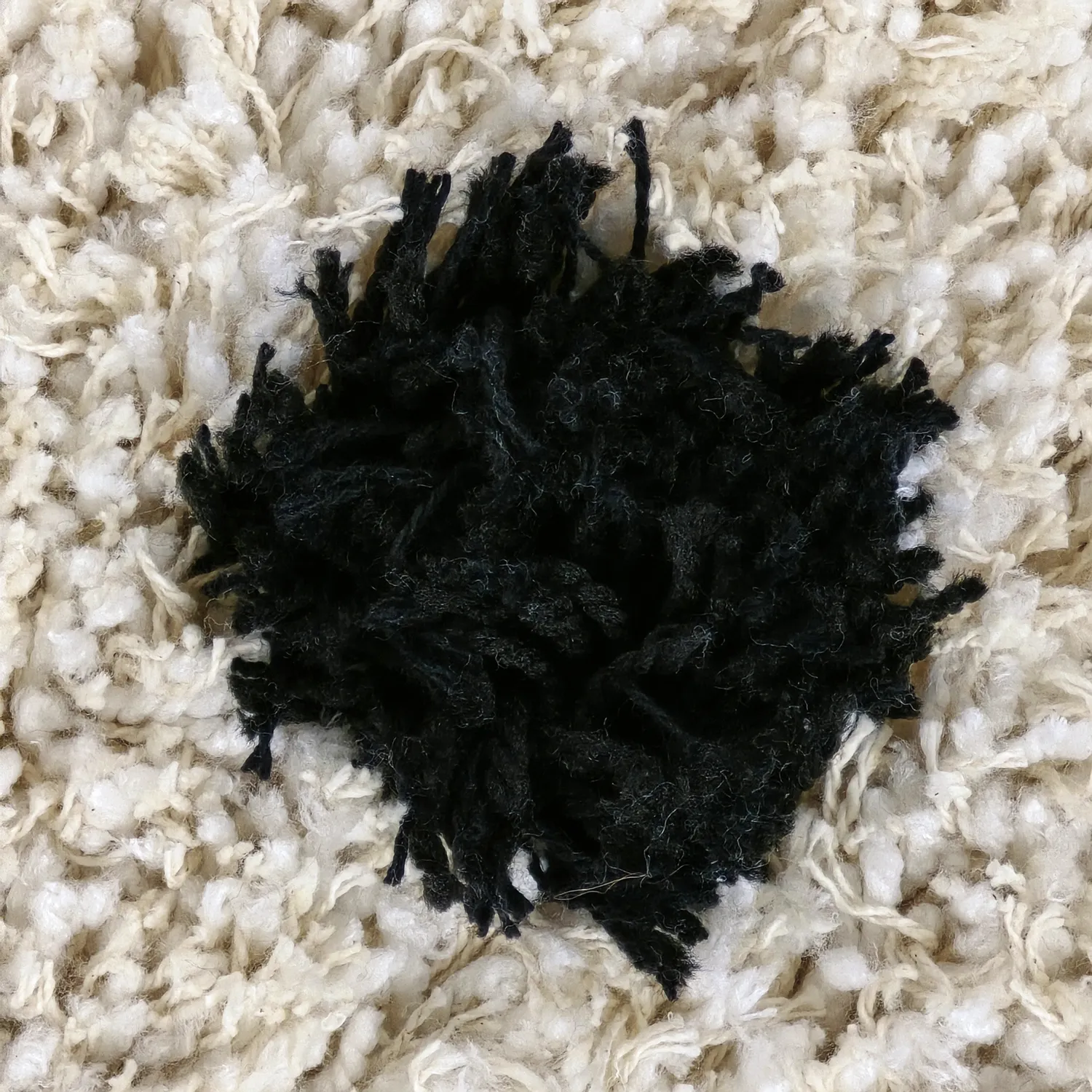 Ryamattor - Soria Natural Cotton Shaggy (offwhite/svart)