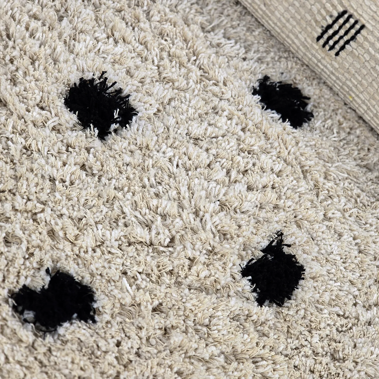 Ryamattor - Soria Natural Cotton Shaggy (offwhite/svart)