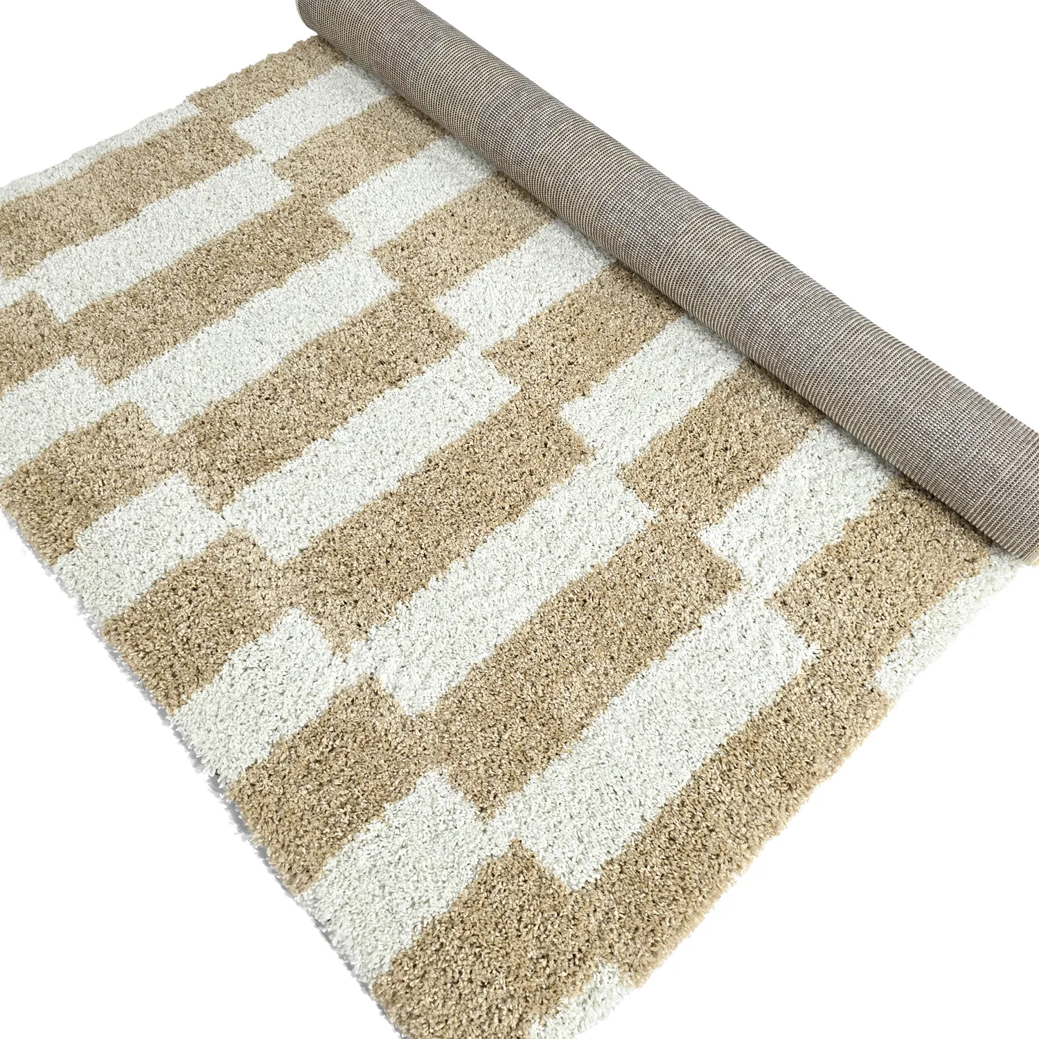 Koberce s dlhým vlasom - Tamri (béžová/biela)