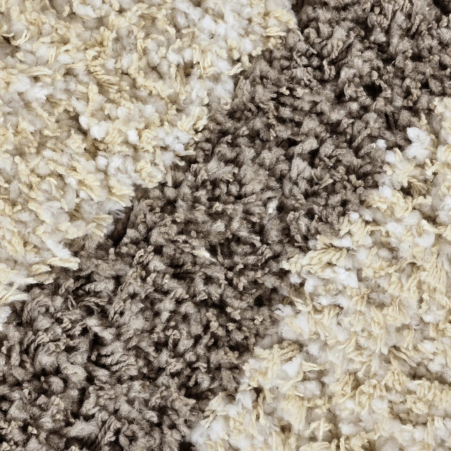 Ryamattor - Thira Stripe Cotton Shaggy (creme/taupe)