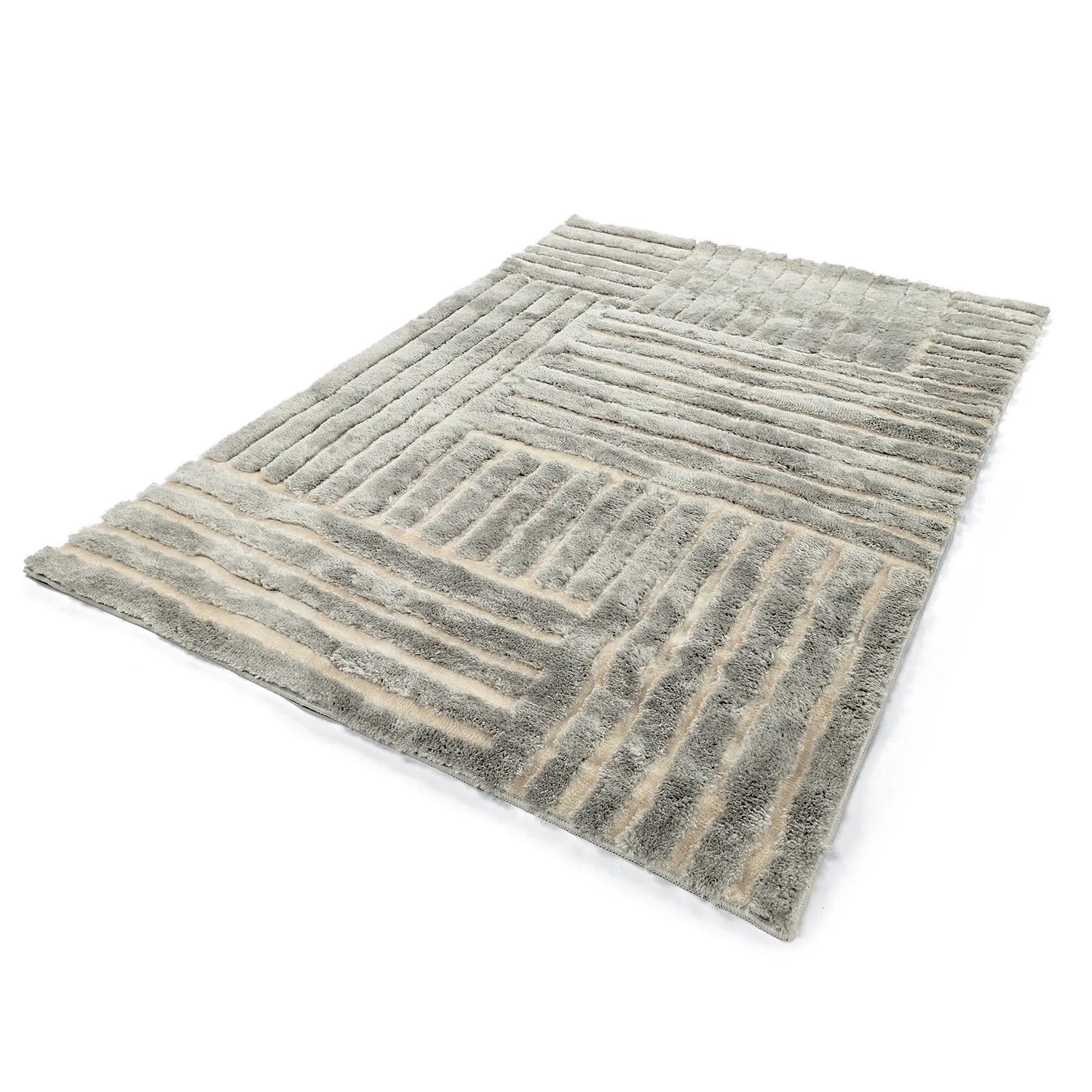 Koberce s dlhým vlasom - Tyros (krémová/sivá)