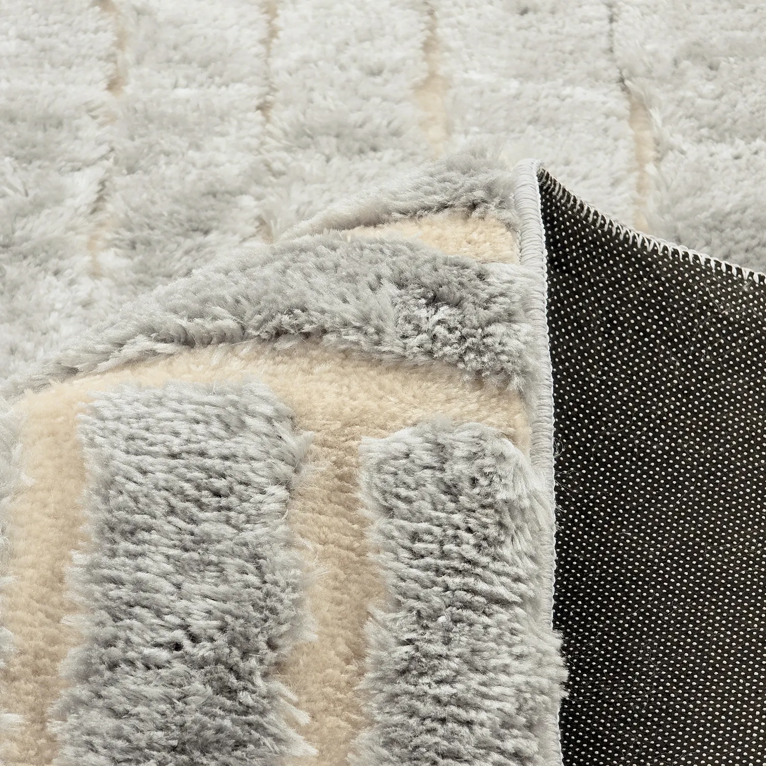 Koberce s dlhým vlasom - Tyros (krémová/sivá)