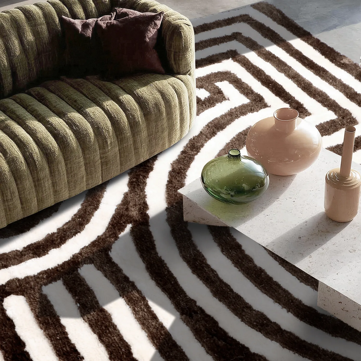 Ryamattor - Volos (creme/brun)