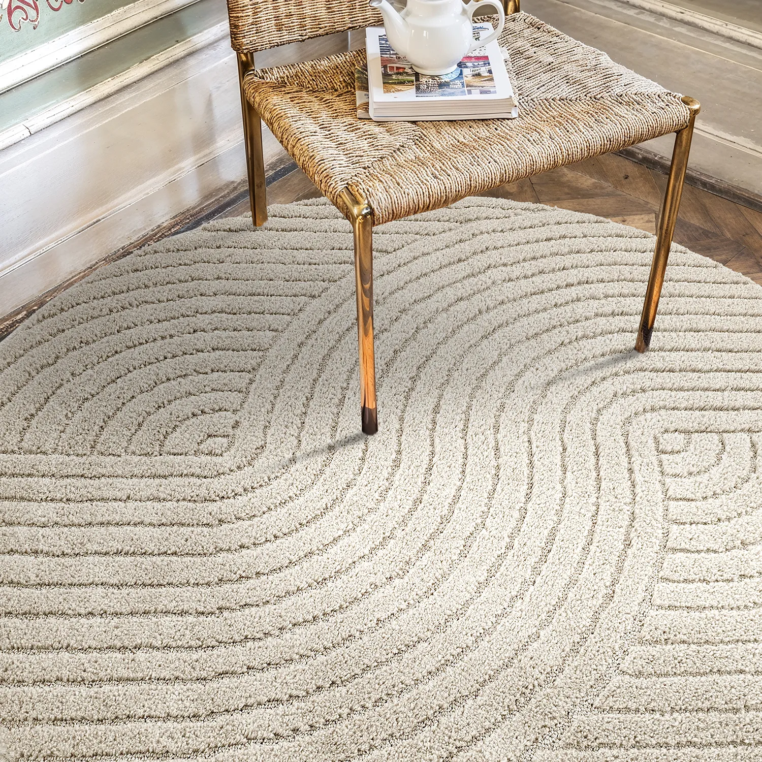 Kruhové koberce - Wendy (béžová)