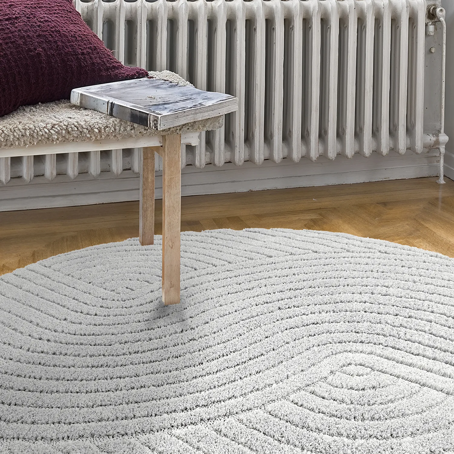 Kruhové koberce - Wendy (svetlo šedá)