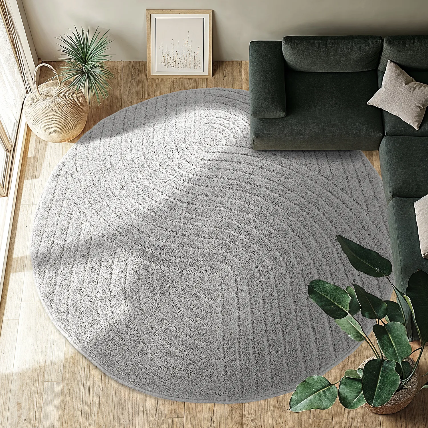 Kruhové koberce - Wendy (svetlo šedá)
