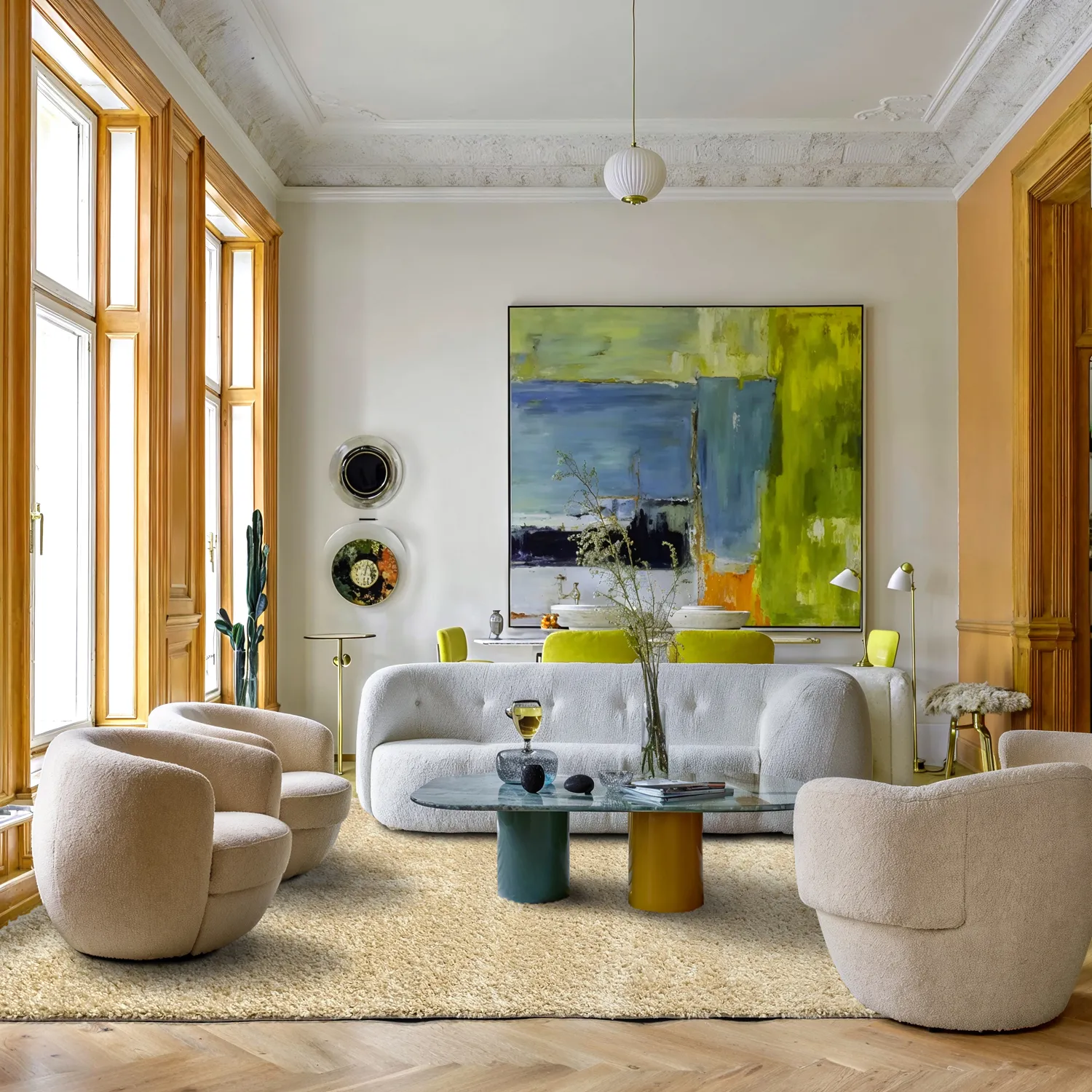 Koberec s chlupatým povrchem - Zoe (krémový)