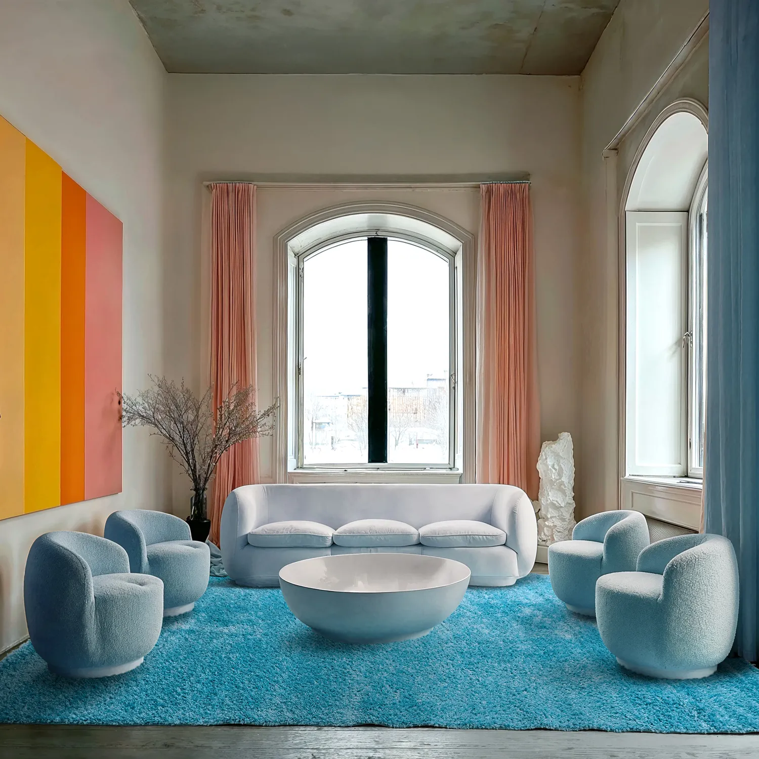 Plyšové koberce - Zoe (tyrkysová)