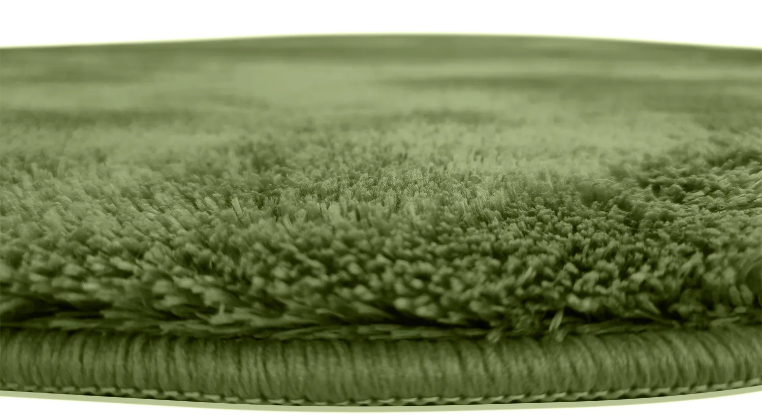 Kruhové koberce - Aranga Super Soft Fur (olivová)