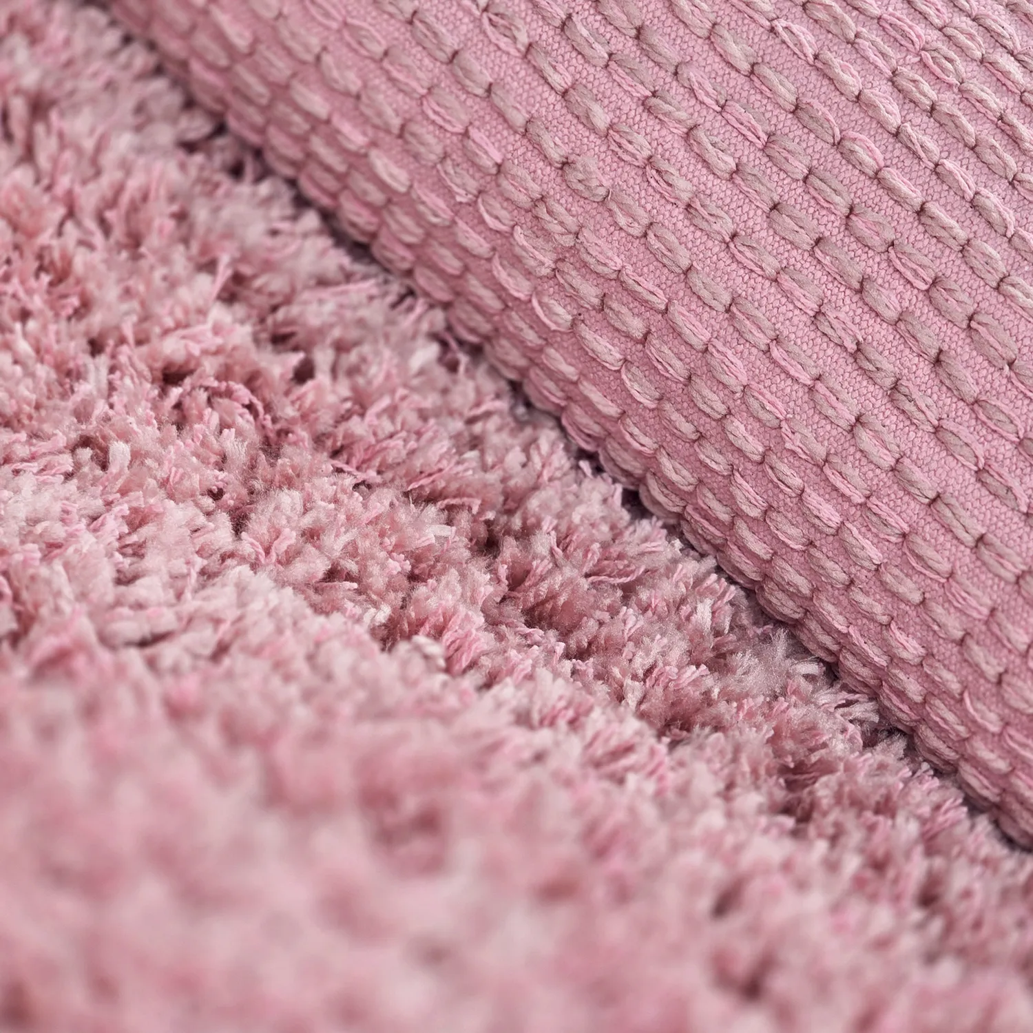 Ryamattor - Combarro Solid Cotton Shaggy (ljusrosa)