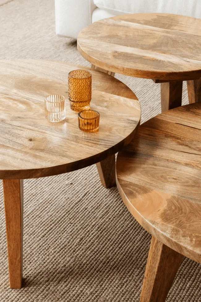 Soffbord - Vintage - 65 cm round (natur)