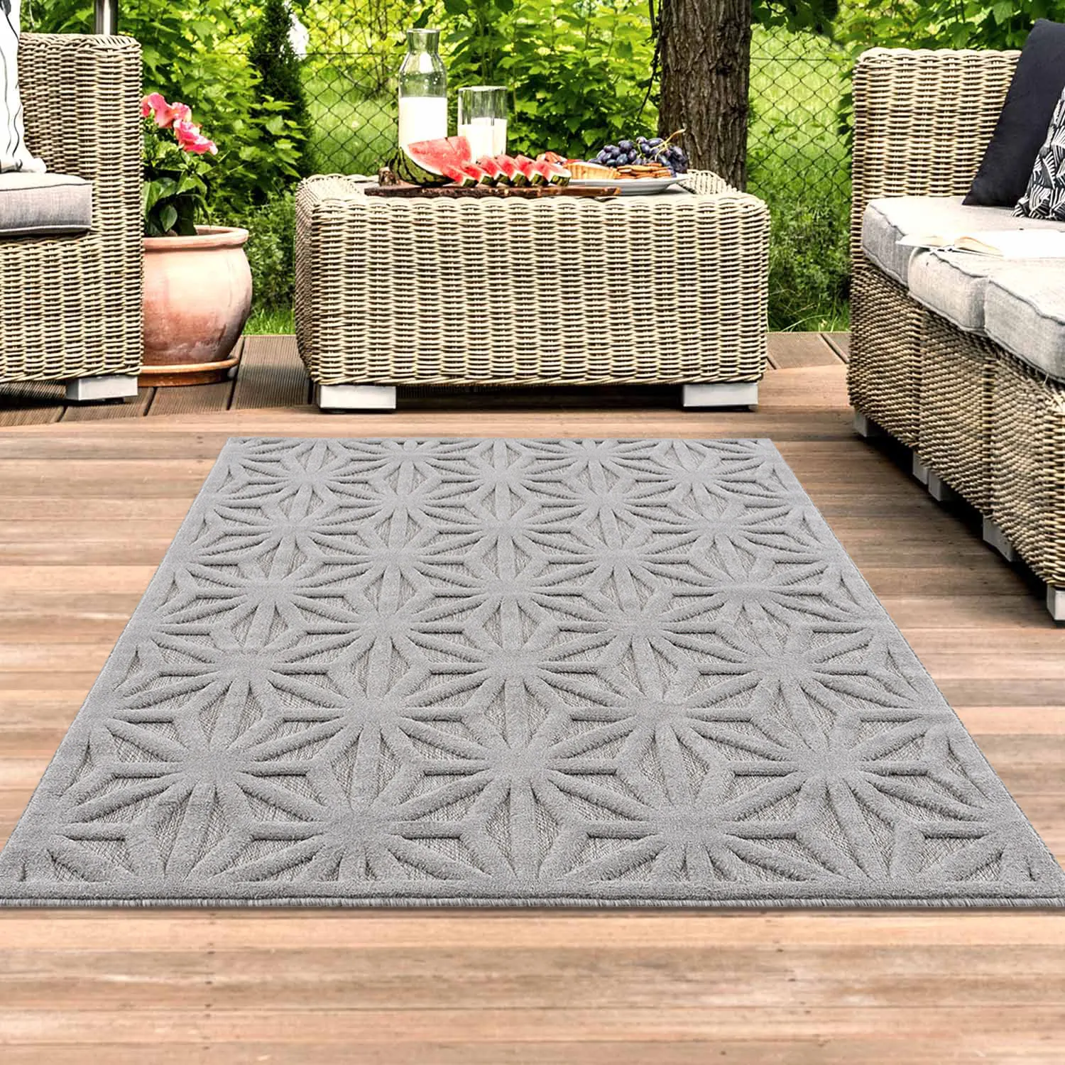 Shaggy Indoor-Outdoor - Preston (šedá)