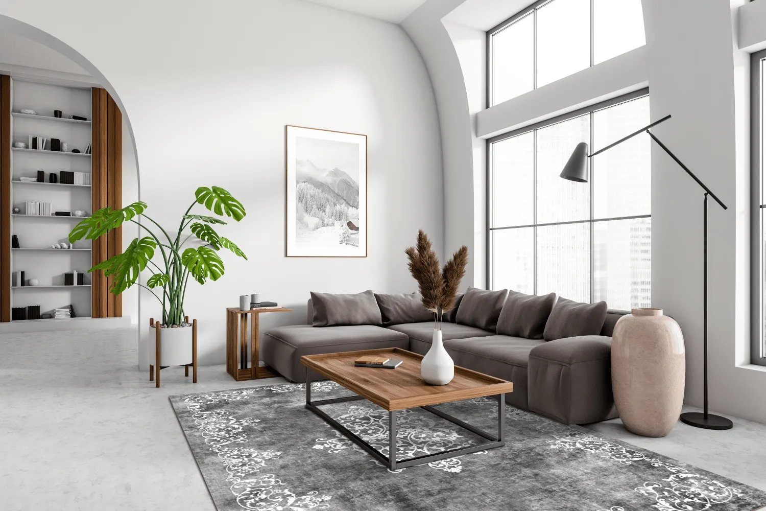 Koberec Wilton - Santi (tmavošedá/biela)