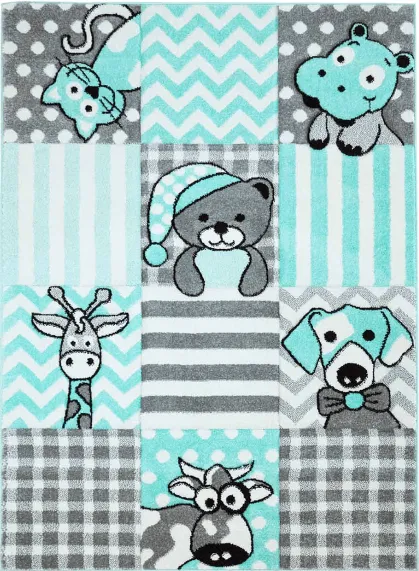 Detská rohož - Bueno Animals (tyrkysová)