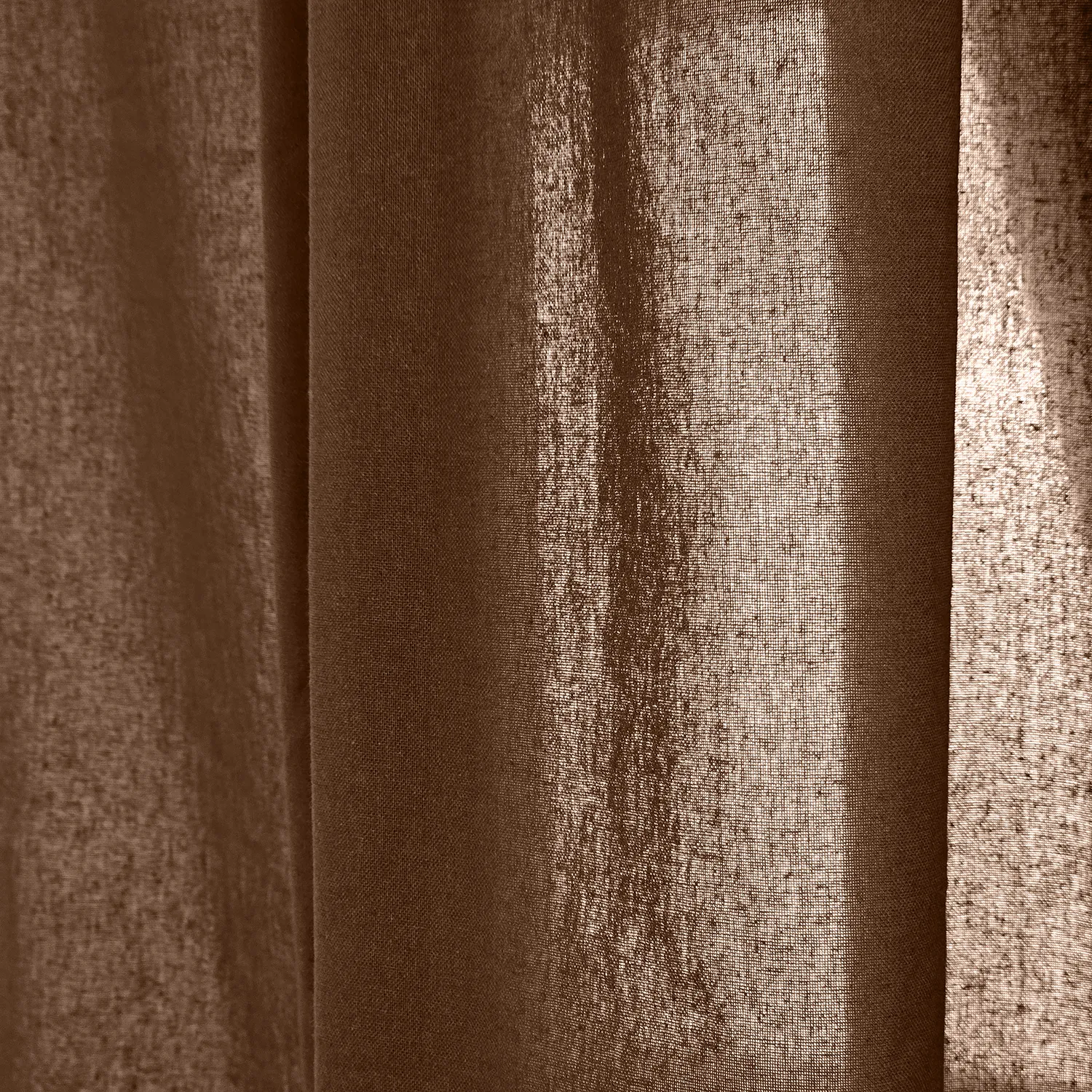 Gardiner 2-Pack - Bomullsgardin Selena (mörkbrun)