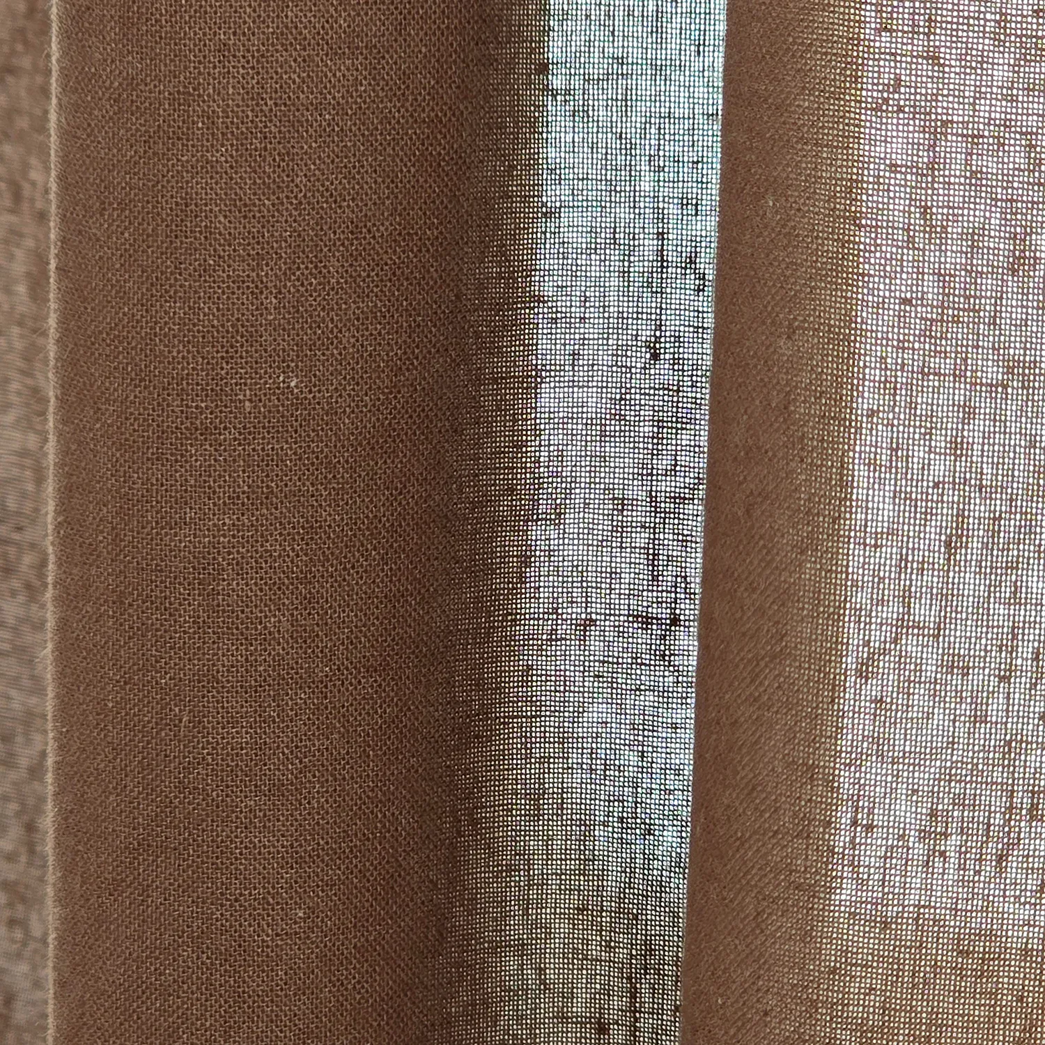 Gardiner 2-Pack - Bomullsgardin Selena (mörkbrun)