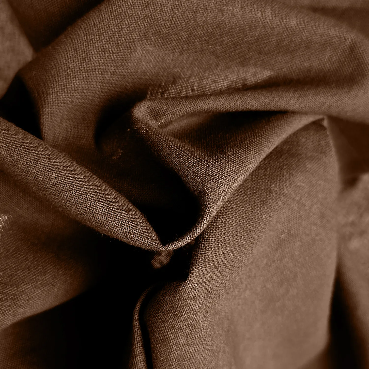 Gardiner 2-Pack - Bomullsgardin Selena (mörkbrun)