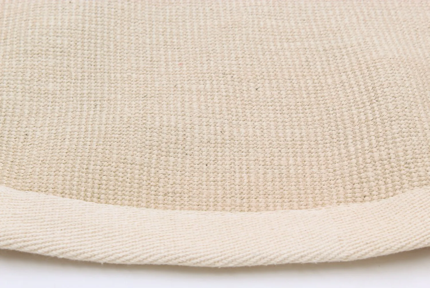 Kruhový koberec (sisal) - Agave (slonová kosť)