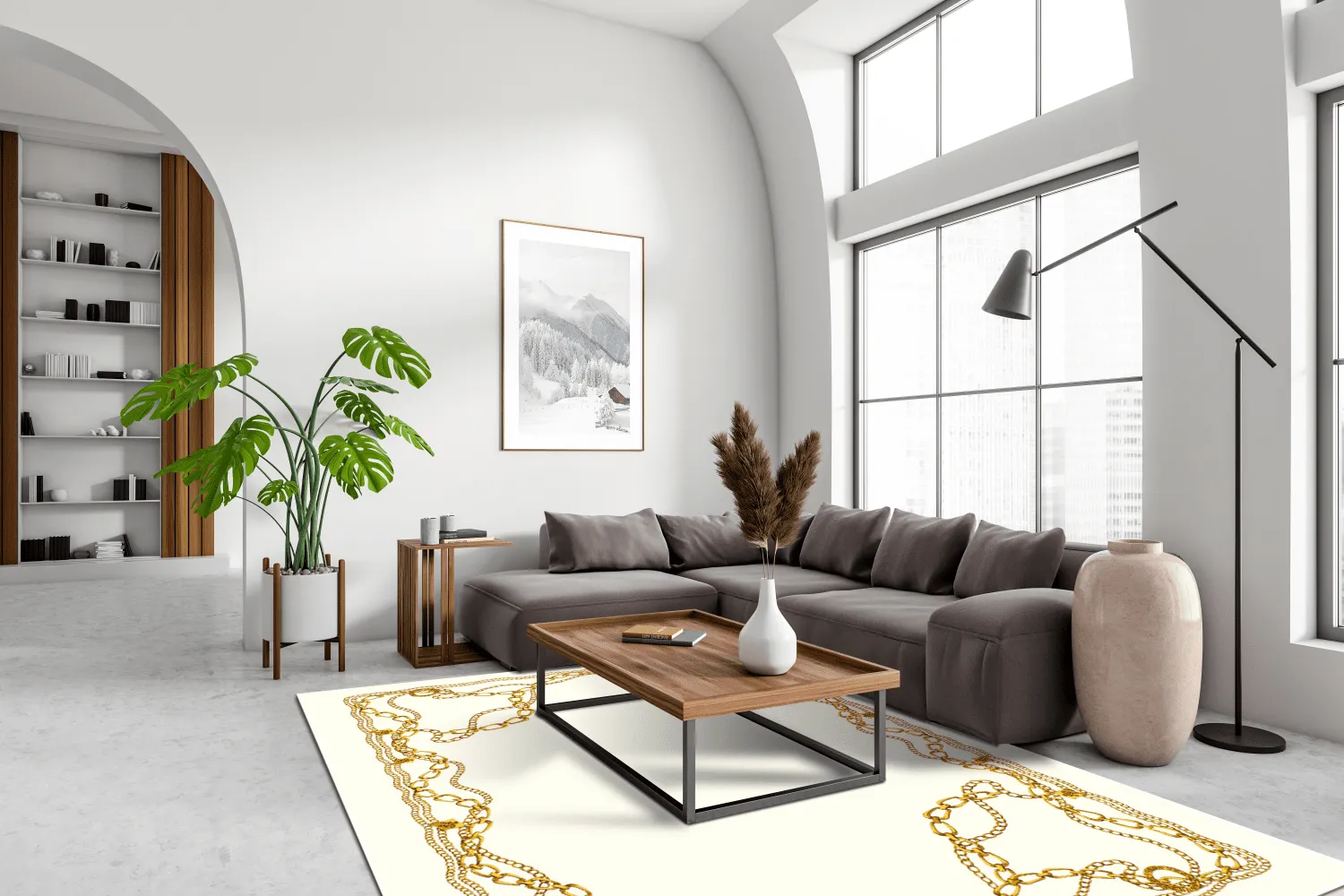 Koberec Wilton - Silea (biela/zlatá)