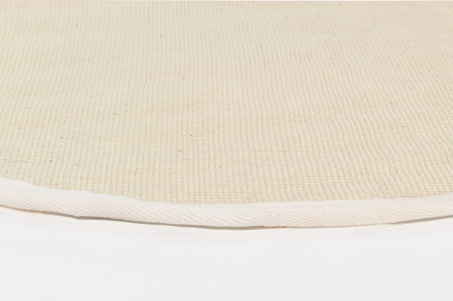 Kruhový koberec (sisal) - Agave (prírodná biela)