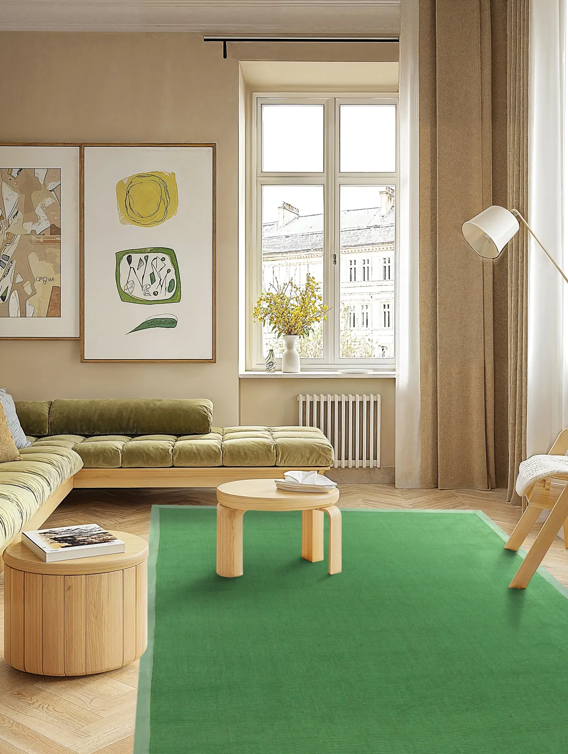 Koberec z sisalu - Agave (zelený)