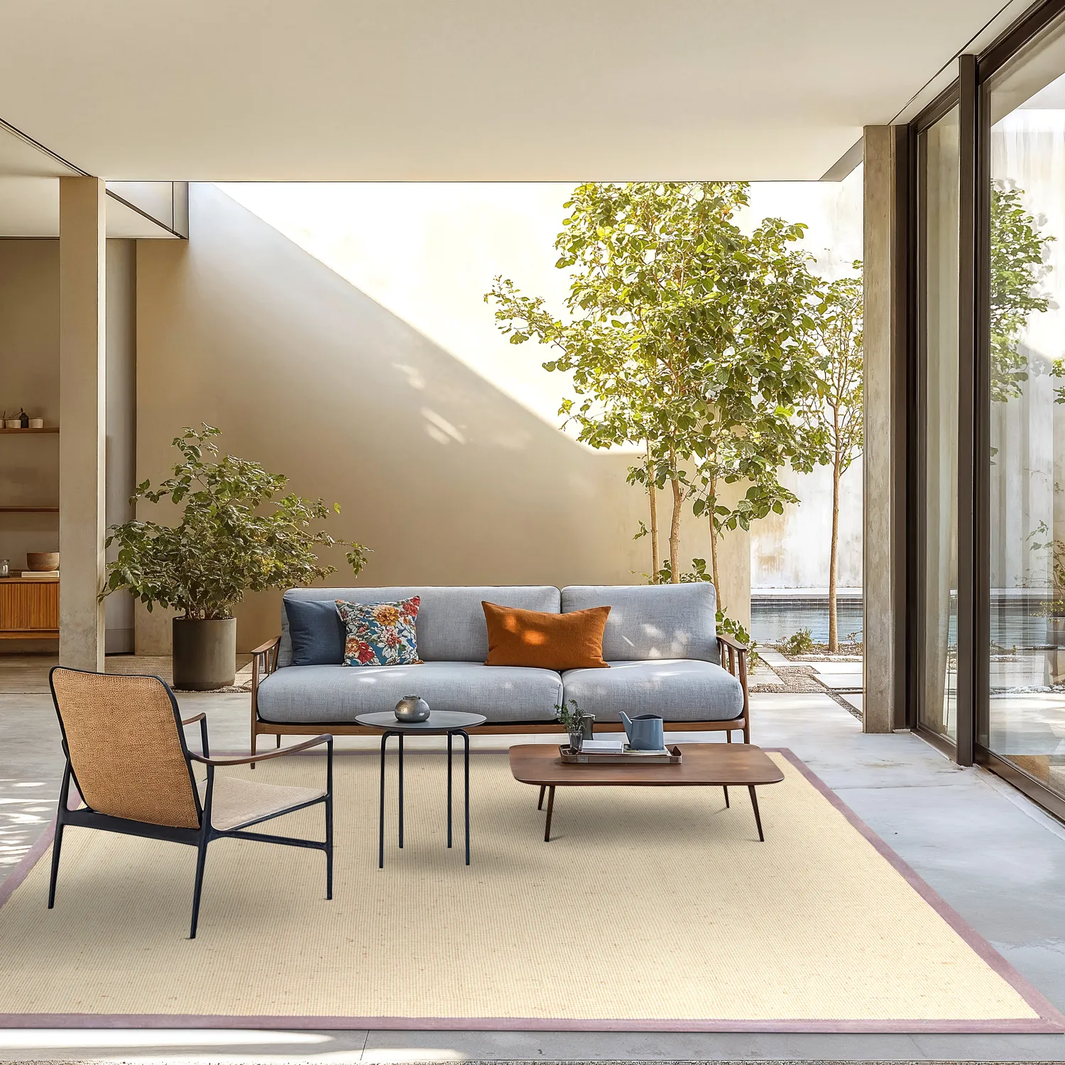 Sisalový koberec - Agave (prírodný/hnedý)