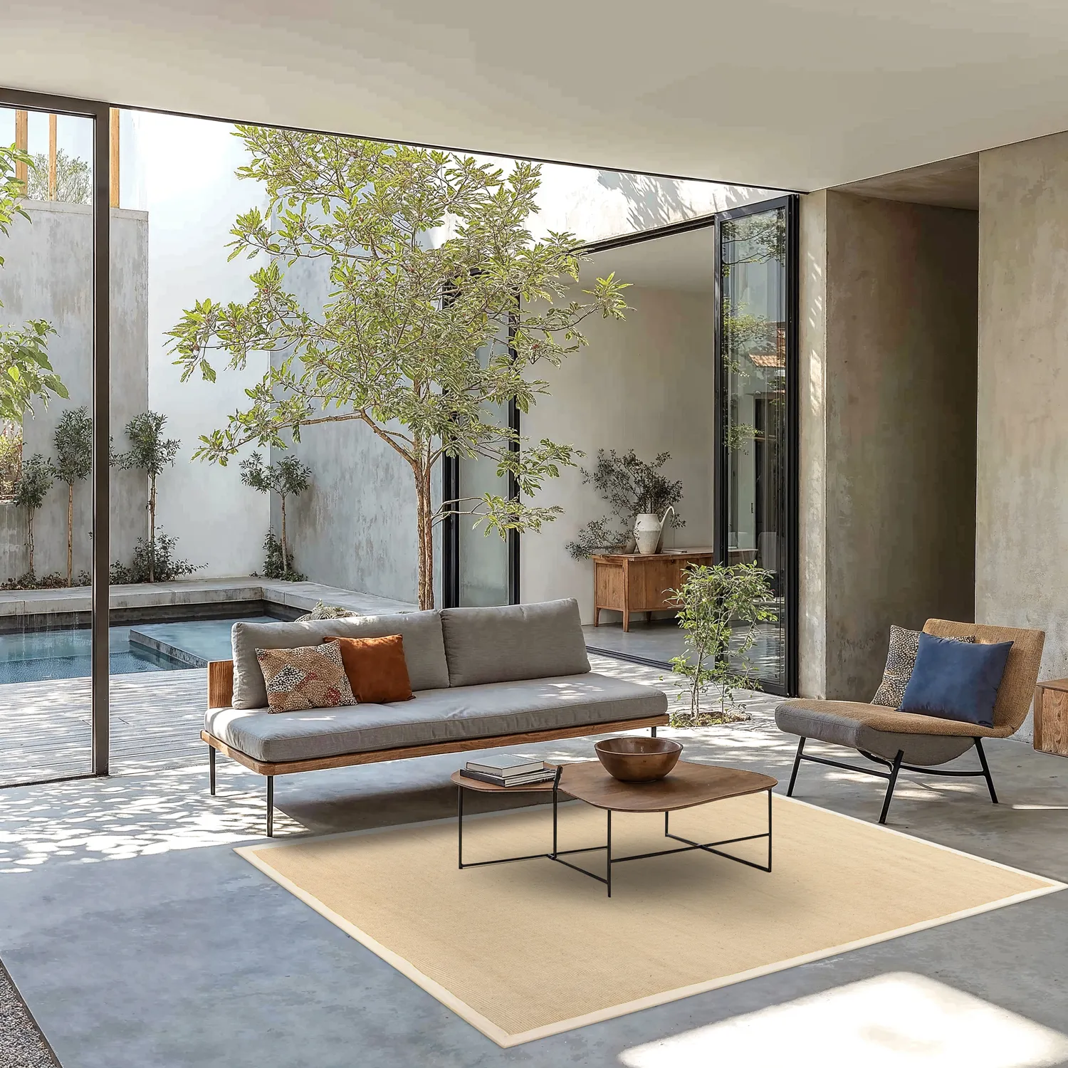 Sisalový koberec - Agave (slonová kosť)