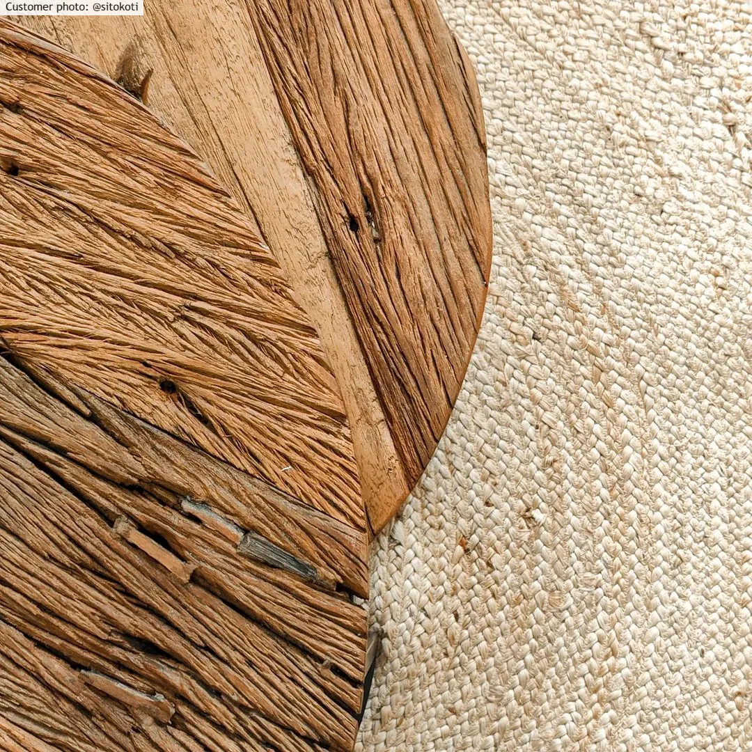 Kruhové koberce - Pletenina (juta)